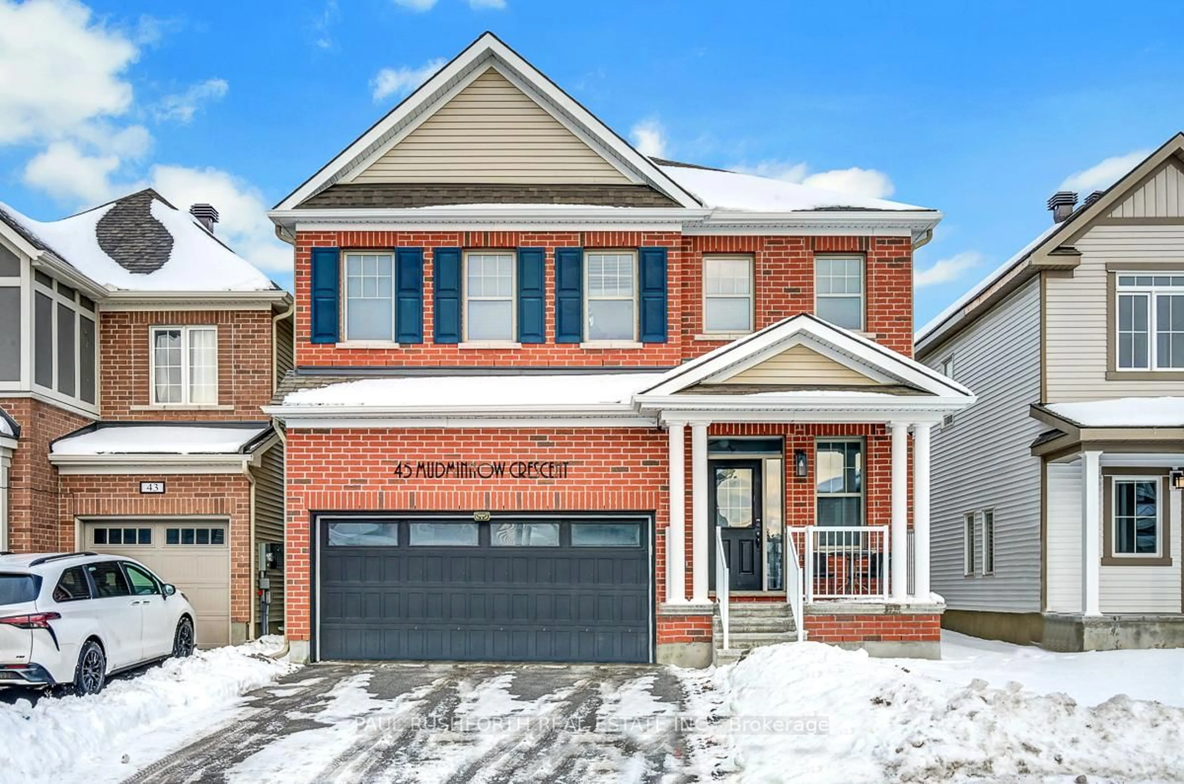 Home with brick exterior material, street for 45 Mudminnow Cres, Orleans Ontario K4A 5H9