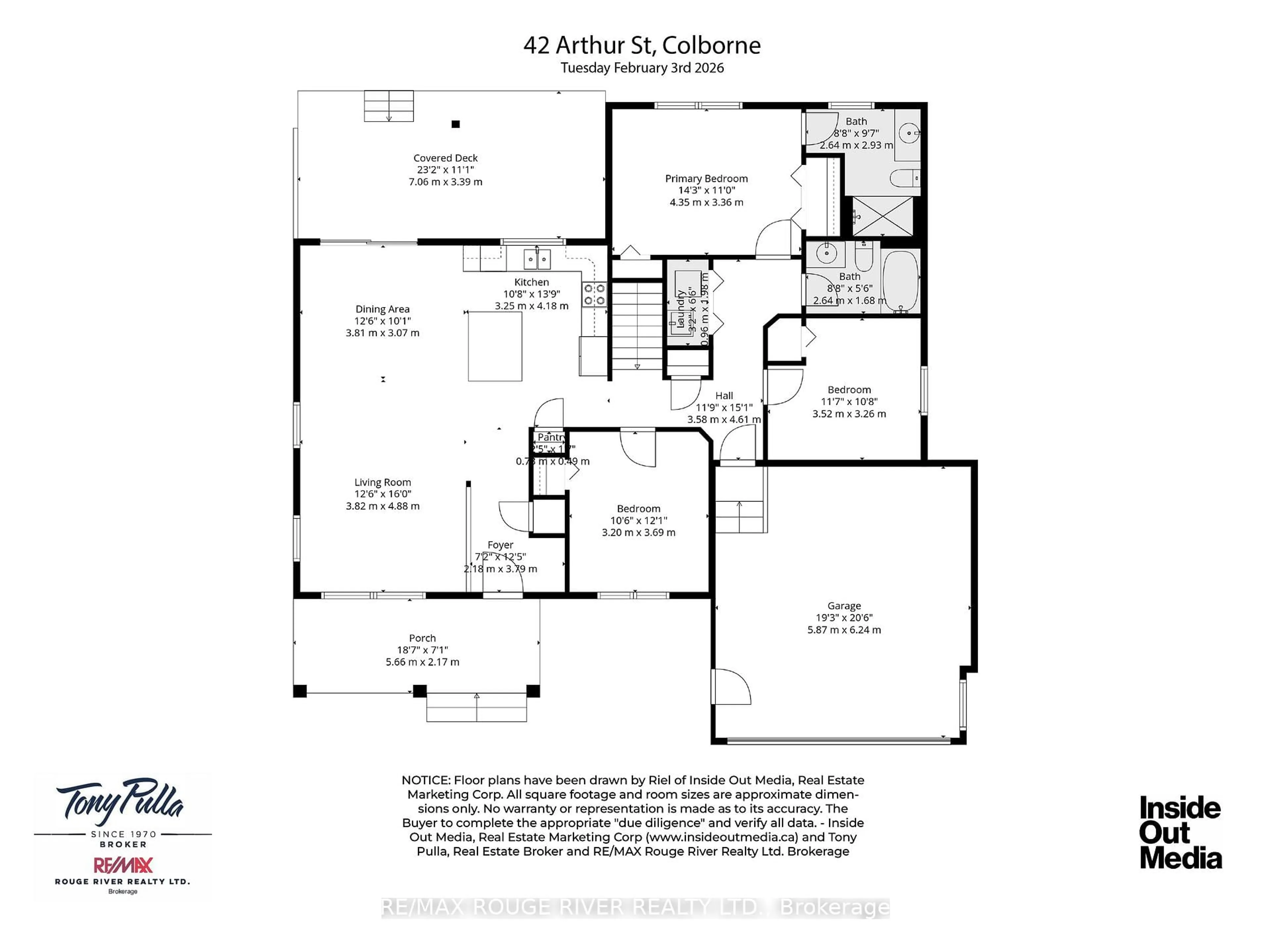 Floor plan for 42 ARTHUR St, Cramahe Ontario K0K 1S0