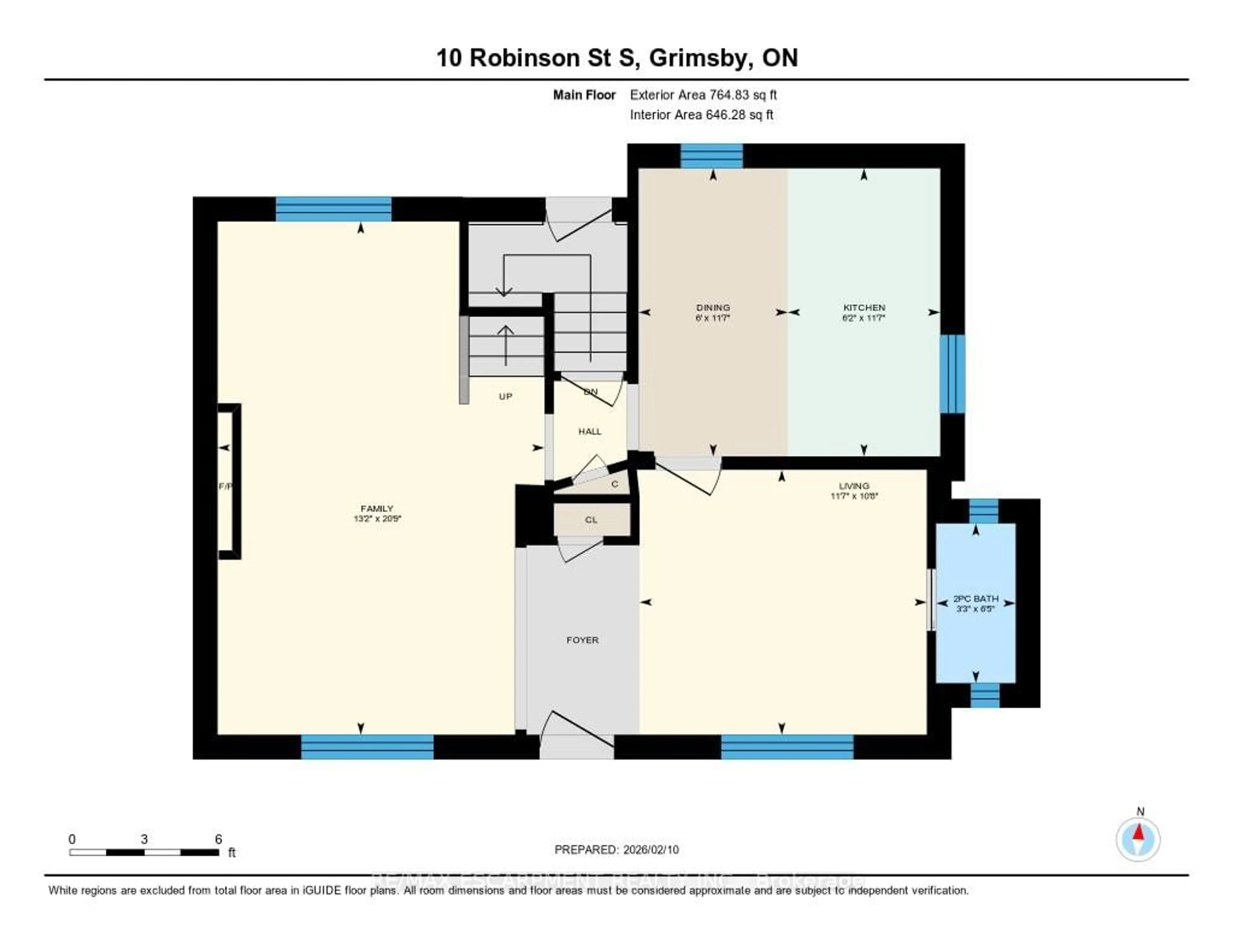Floor plan for 10 Robinson St, Grimsby Ontario L3M 3C4