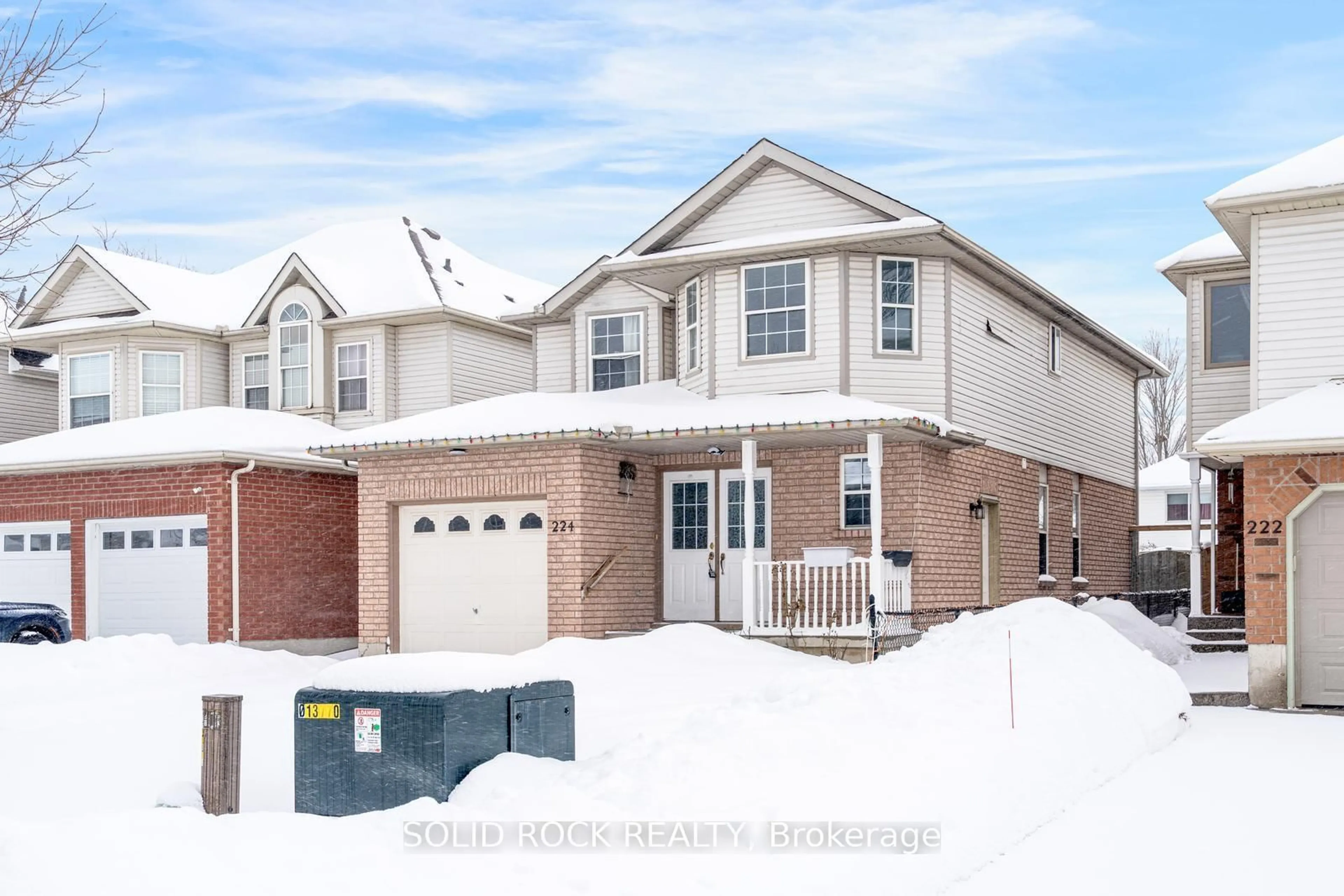 Home with brick exterior material, street for 224 Pineland Crt, Waterloo Ontario N2T 2S3
