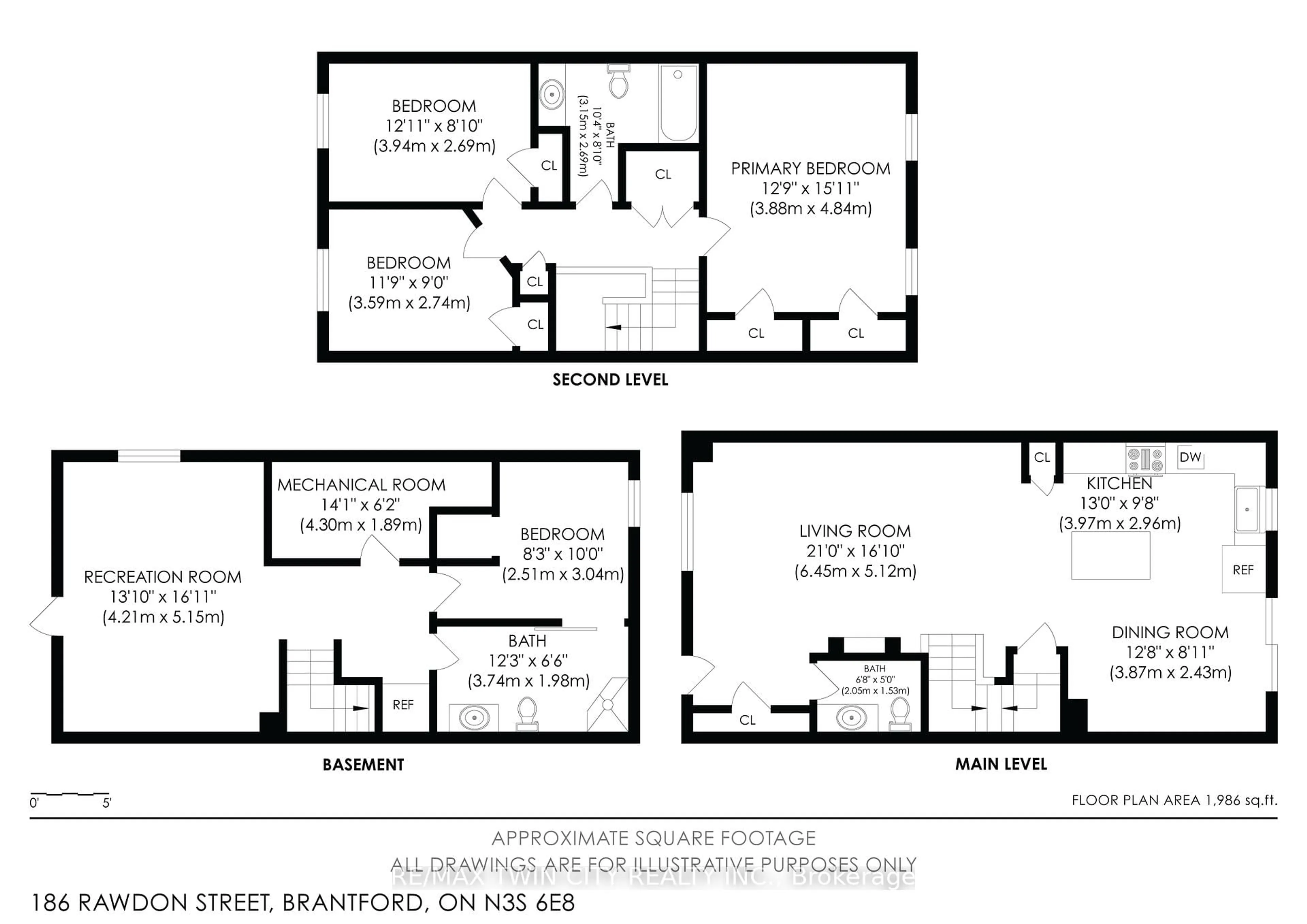 Floor plan for 186 Rawdon St, Brantford Ontario N3S 6E7