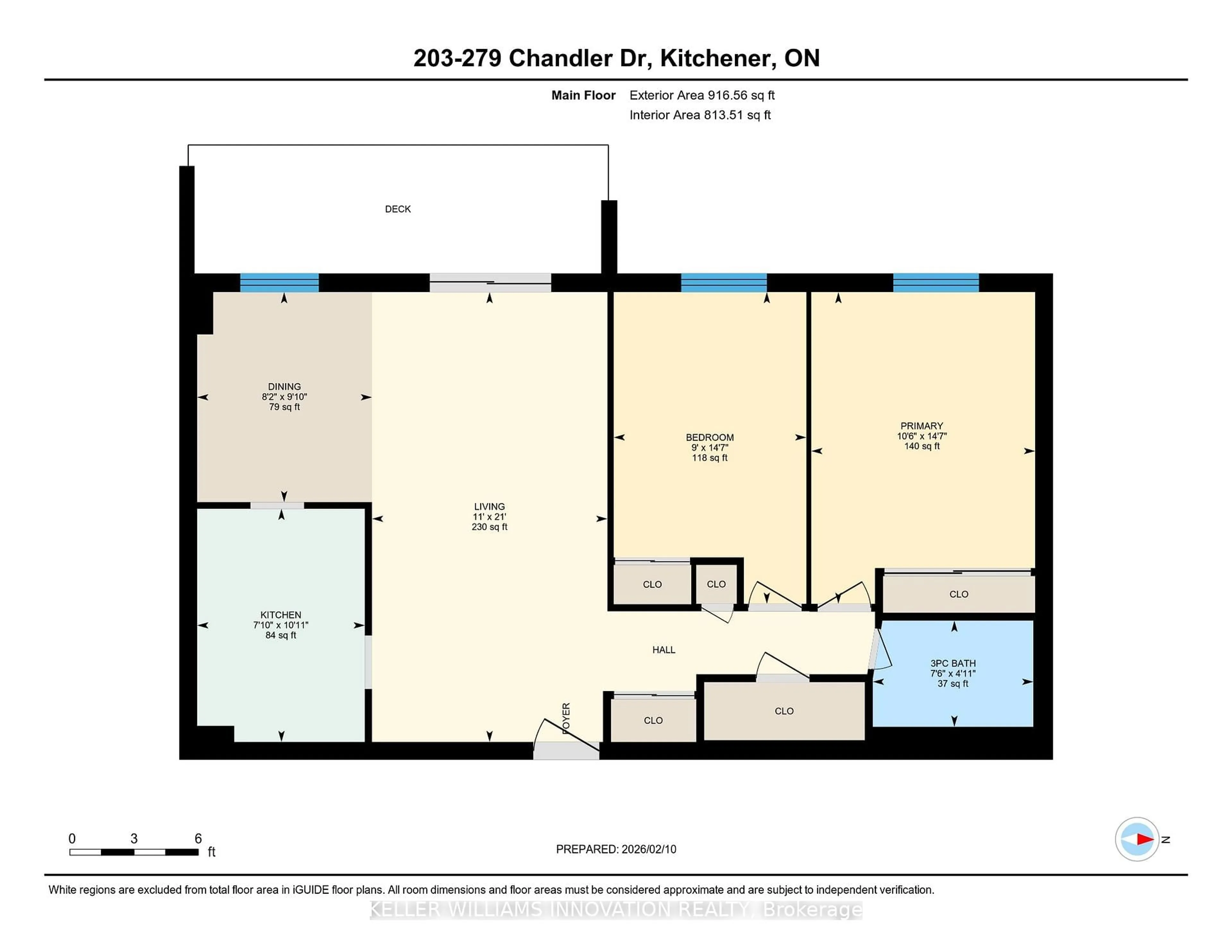 Floor plan for 279 Chandler Dr #203, Waterloo Ontario N2E 1X6