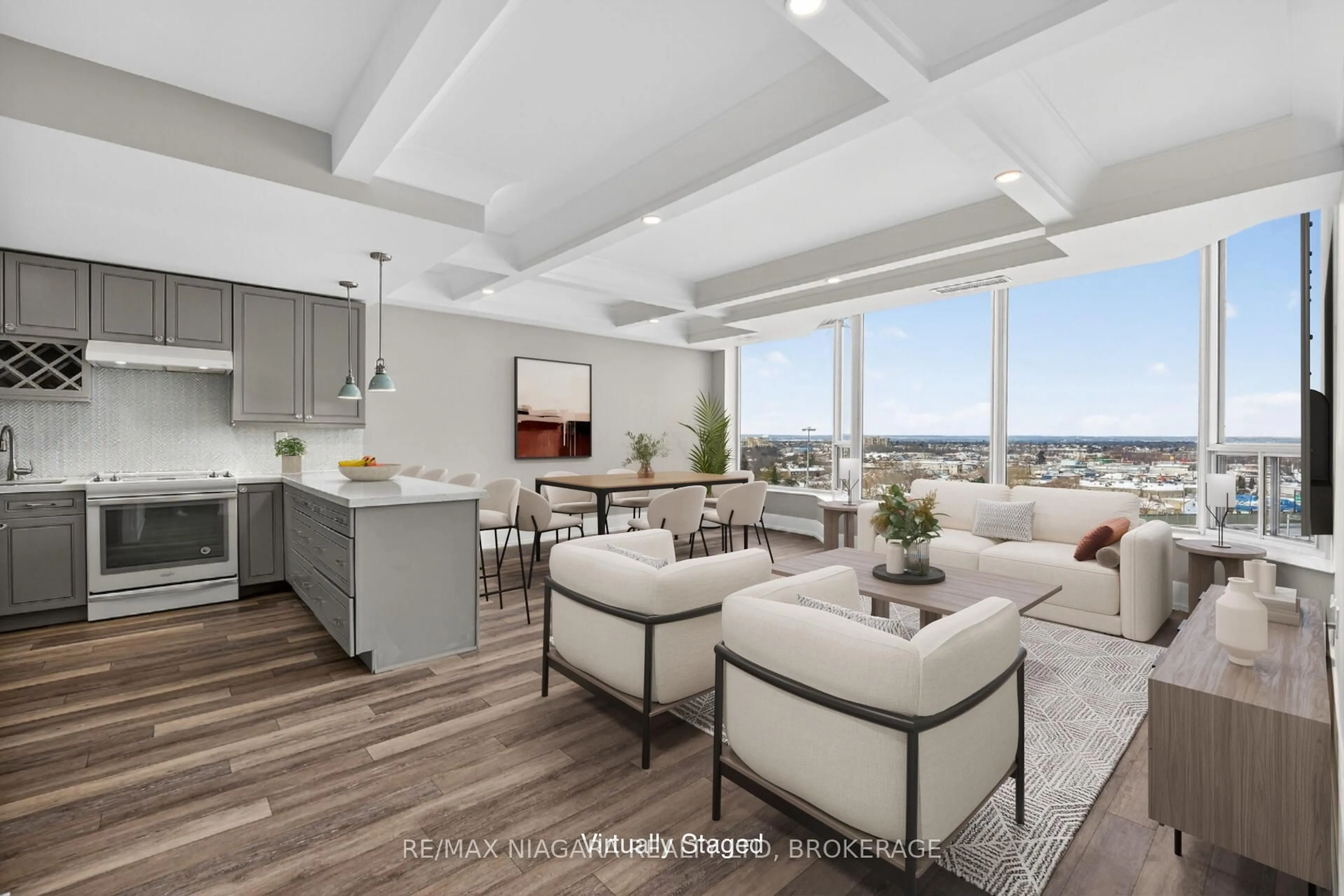 Living room with furniture, unknown for 81 Scott St #1108, St. Catharines Ontario L2N 7L5