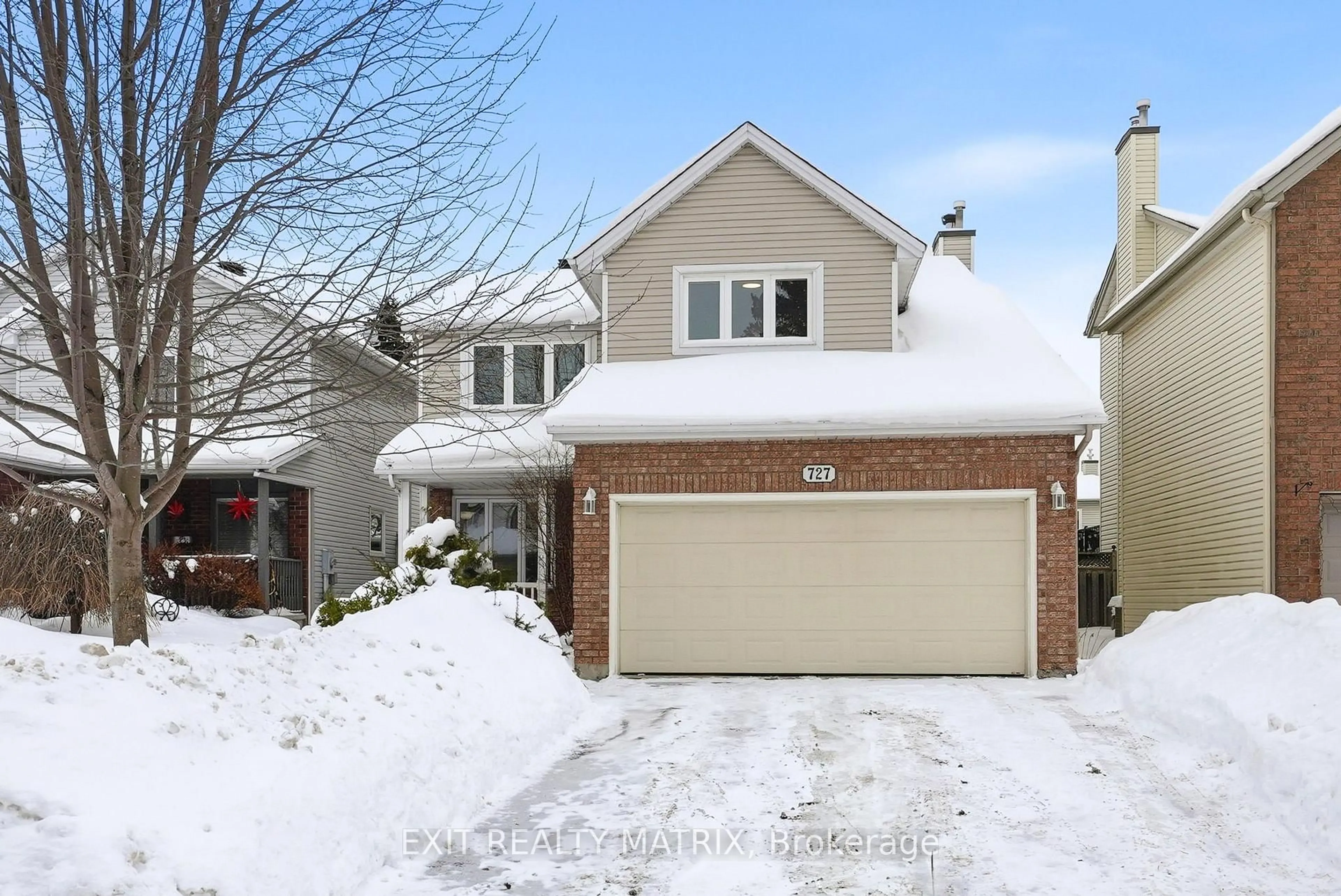 Home with brick exterior material, street for 727 Brome Cres, Ottawa Ontario K4A 3G8