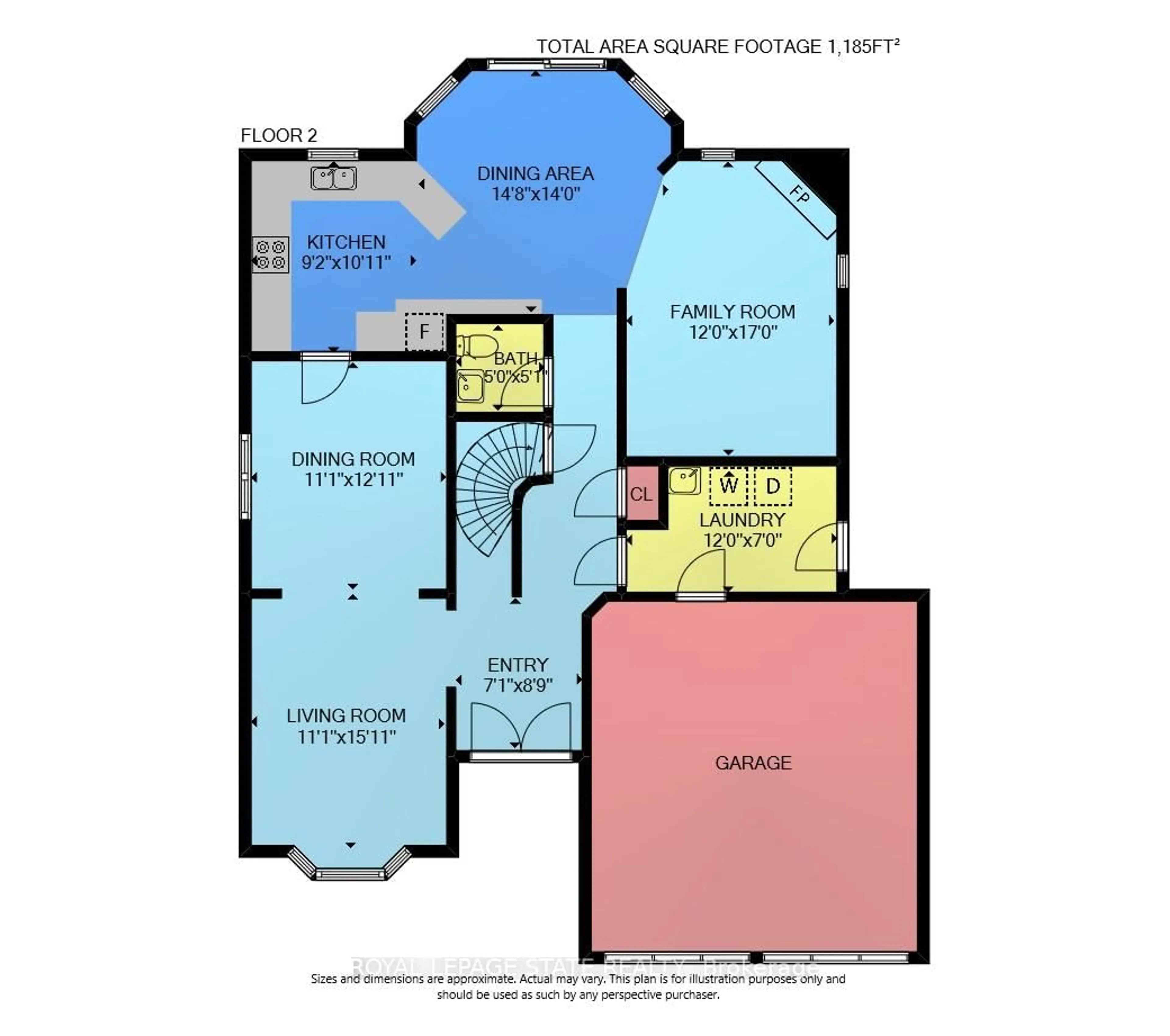 Floor plan for 134 Huntingwood Ave, Hamilton Ontario L9H 6X7