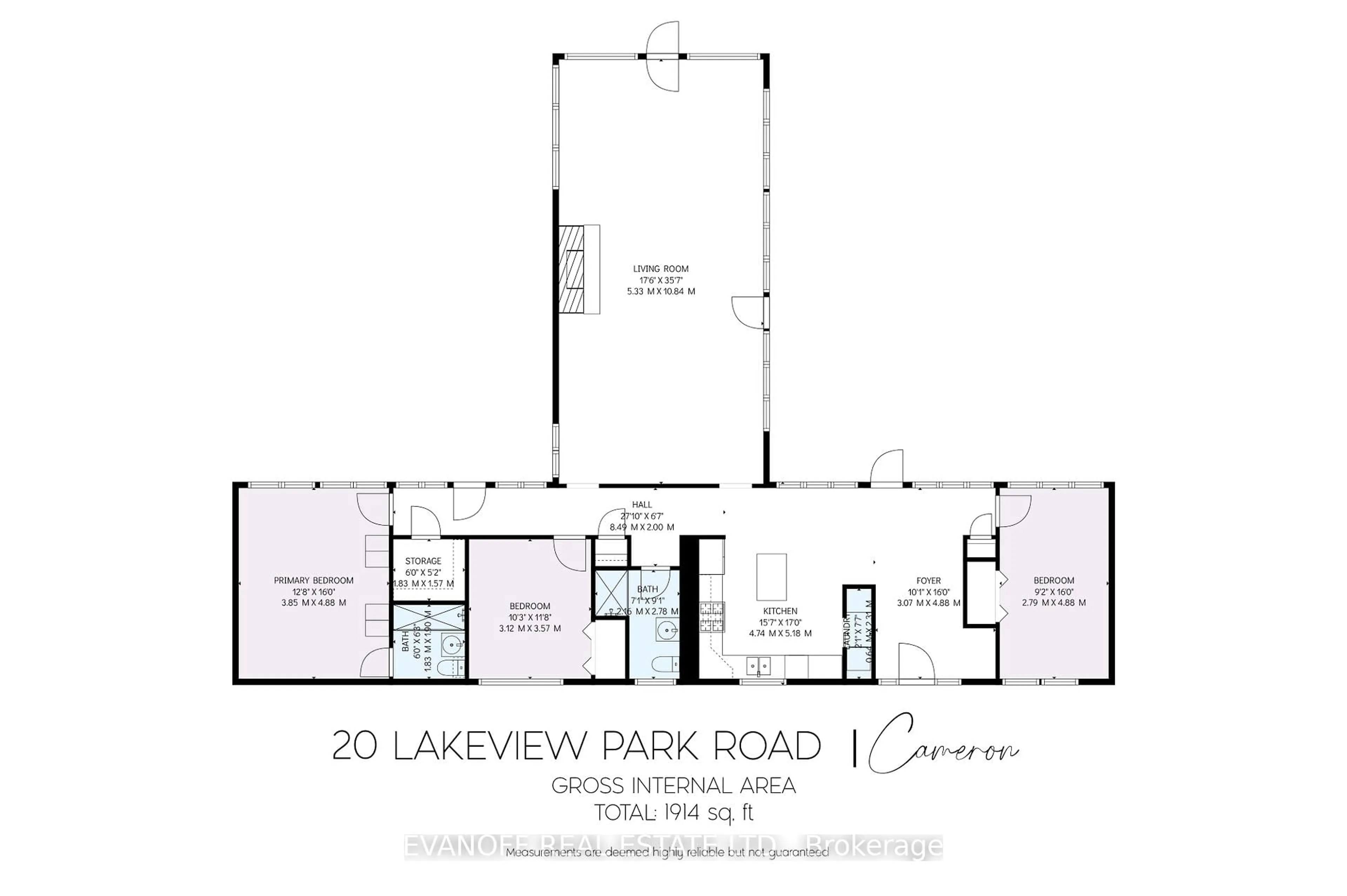 Floor plan for 20 Lakeview Park Rd, Kawartha Lakes Ontario K0M 1G0