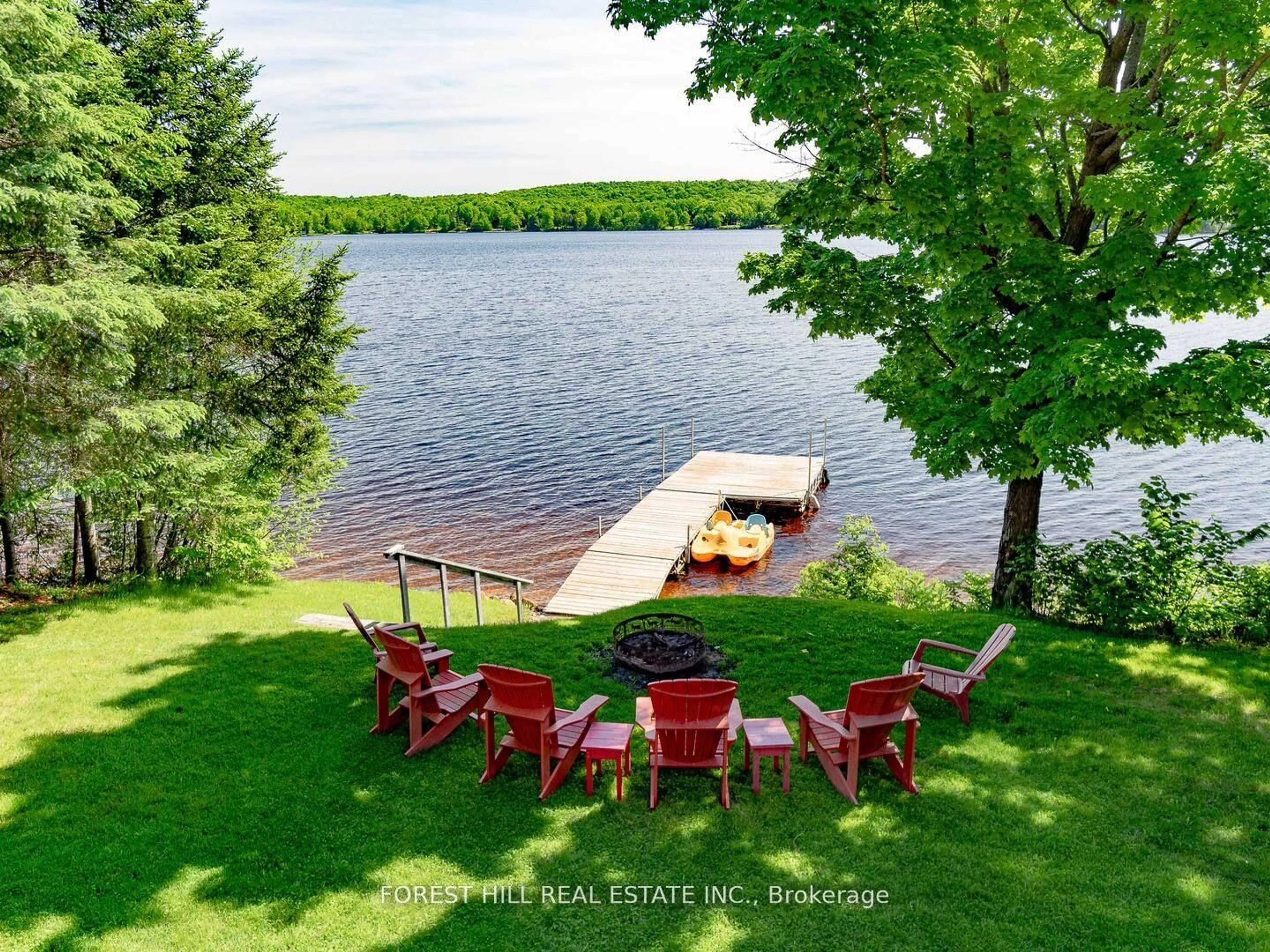 A pic from outside/outdoor area/front of a property/back of a property/a pic from drone, water/lake/river/ocean view for 135 Buckvale Dr, McMurrich/Monteith Ontario P0A 1Y0