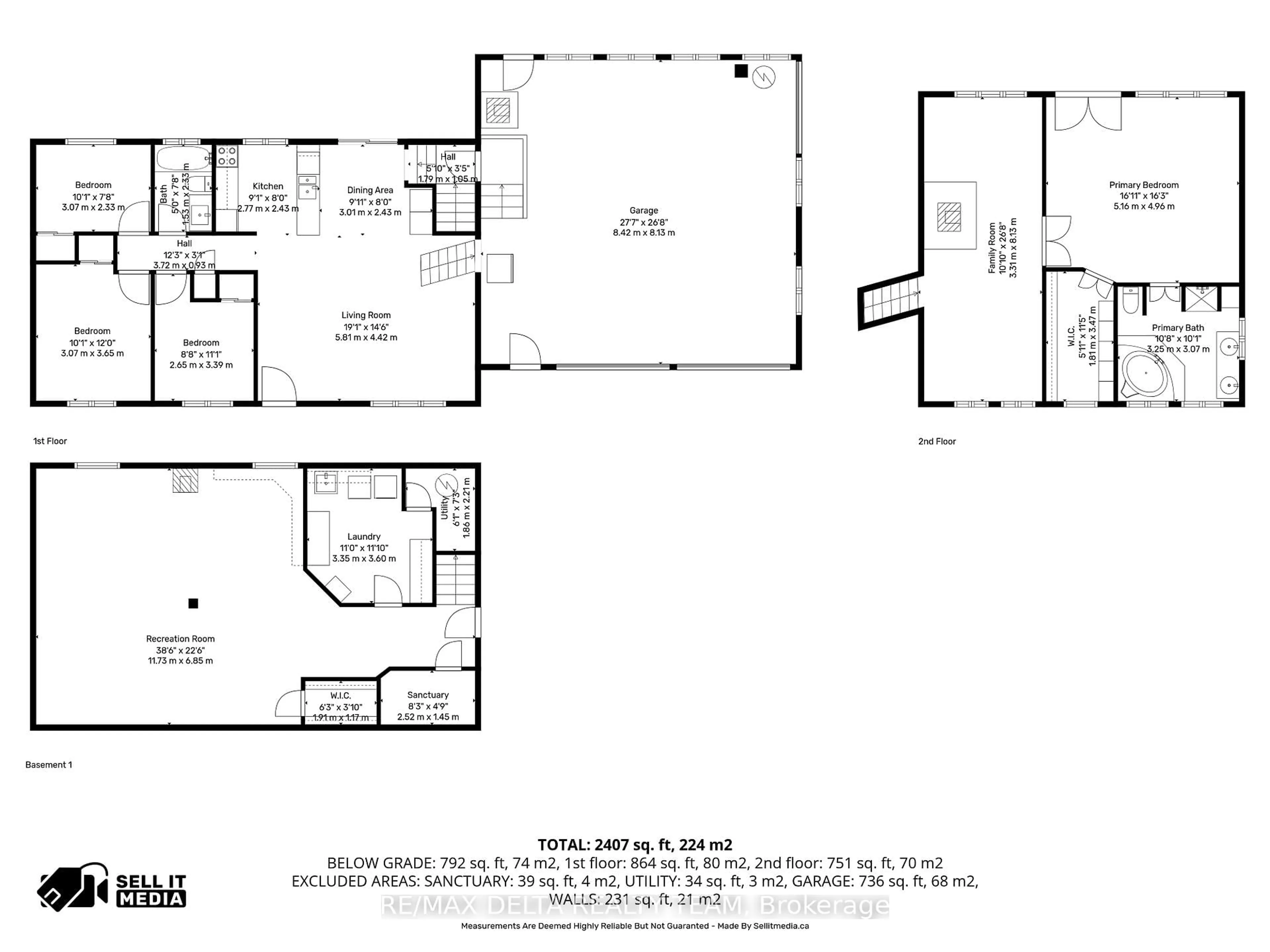 Floor plan for 261 Agathe St, Clarence-Rockland Ontario K4K 1K7