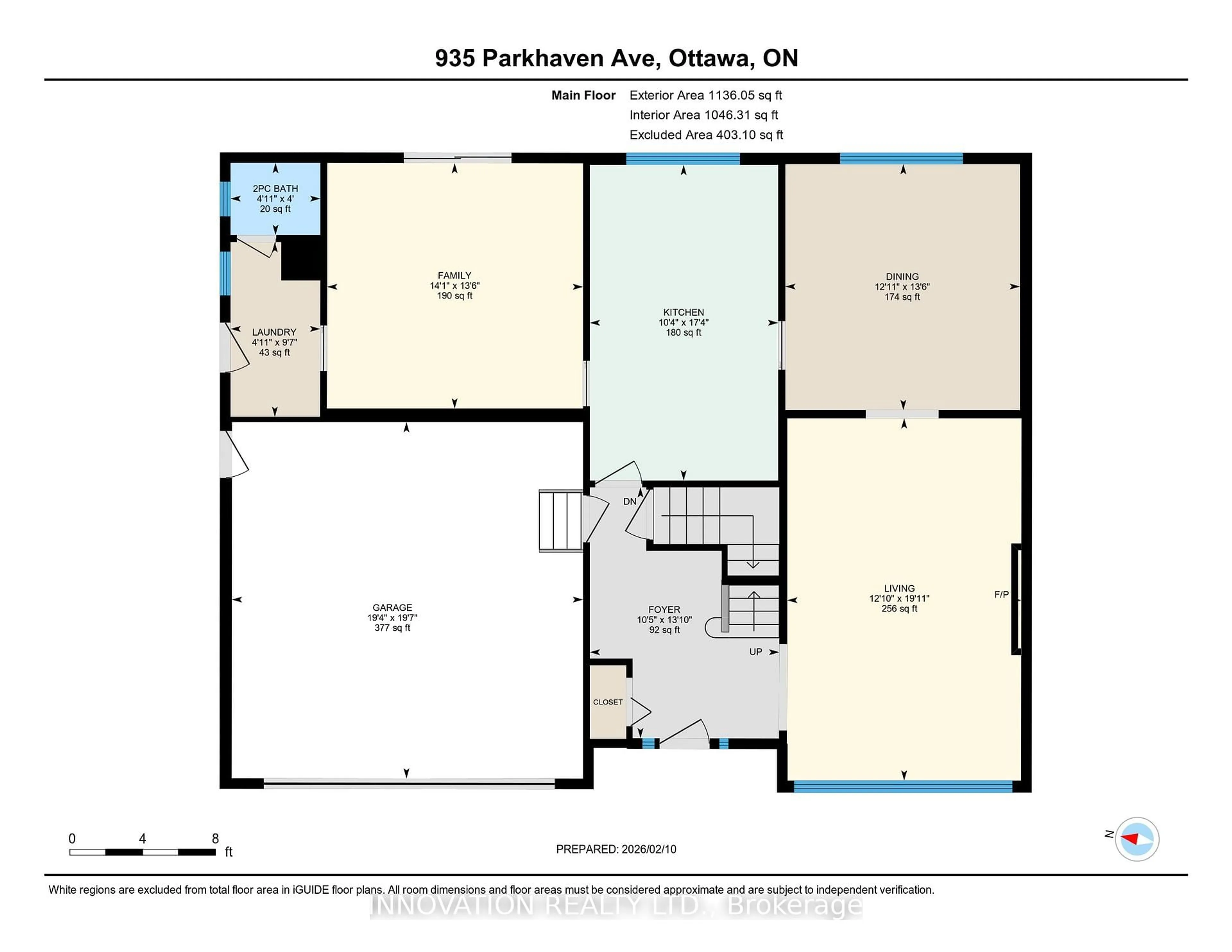 Floor plan for 935 Parkhaven Ave, Ottawa Ontario K2B 5K4