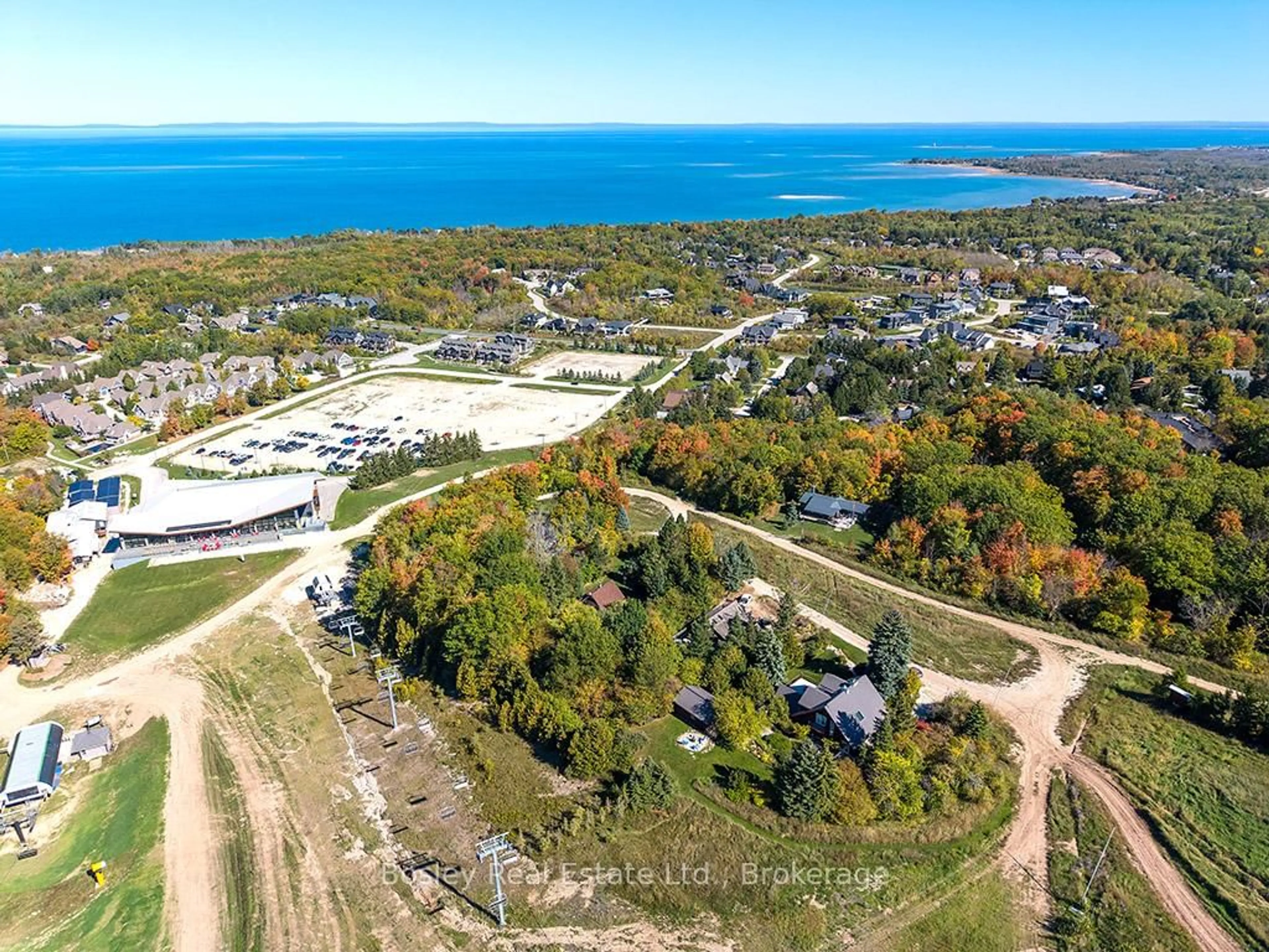 A pic from outside/outdoor area/front of a property/back of a property/a pic from drone, water/lake/river/ocean view for 242 Arrowhead Rd #3, Blue Mountains Ontario L9Y 0S1