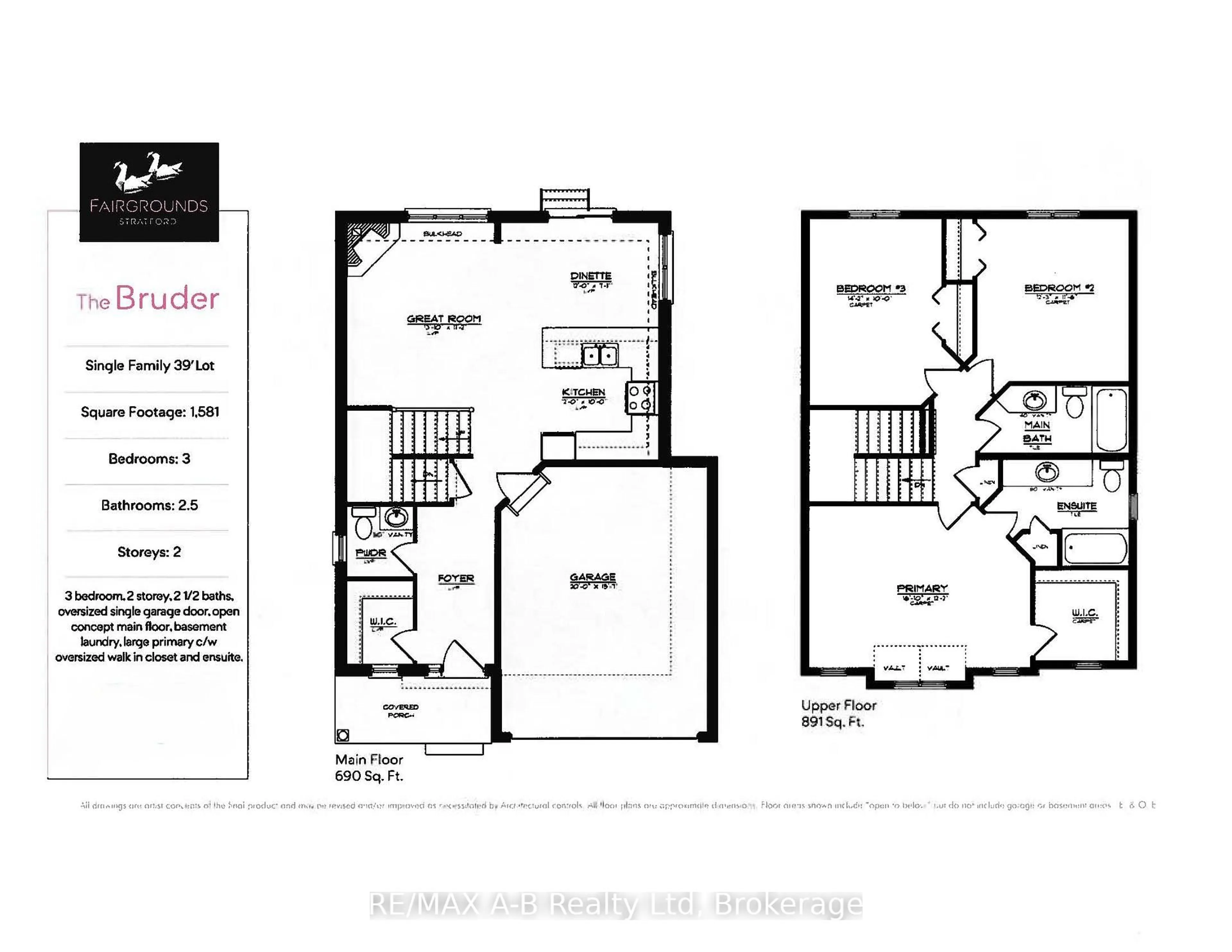 Floor plan for 113 Cottle Way, Stratford Ontario N5A 0M7