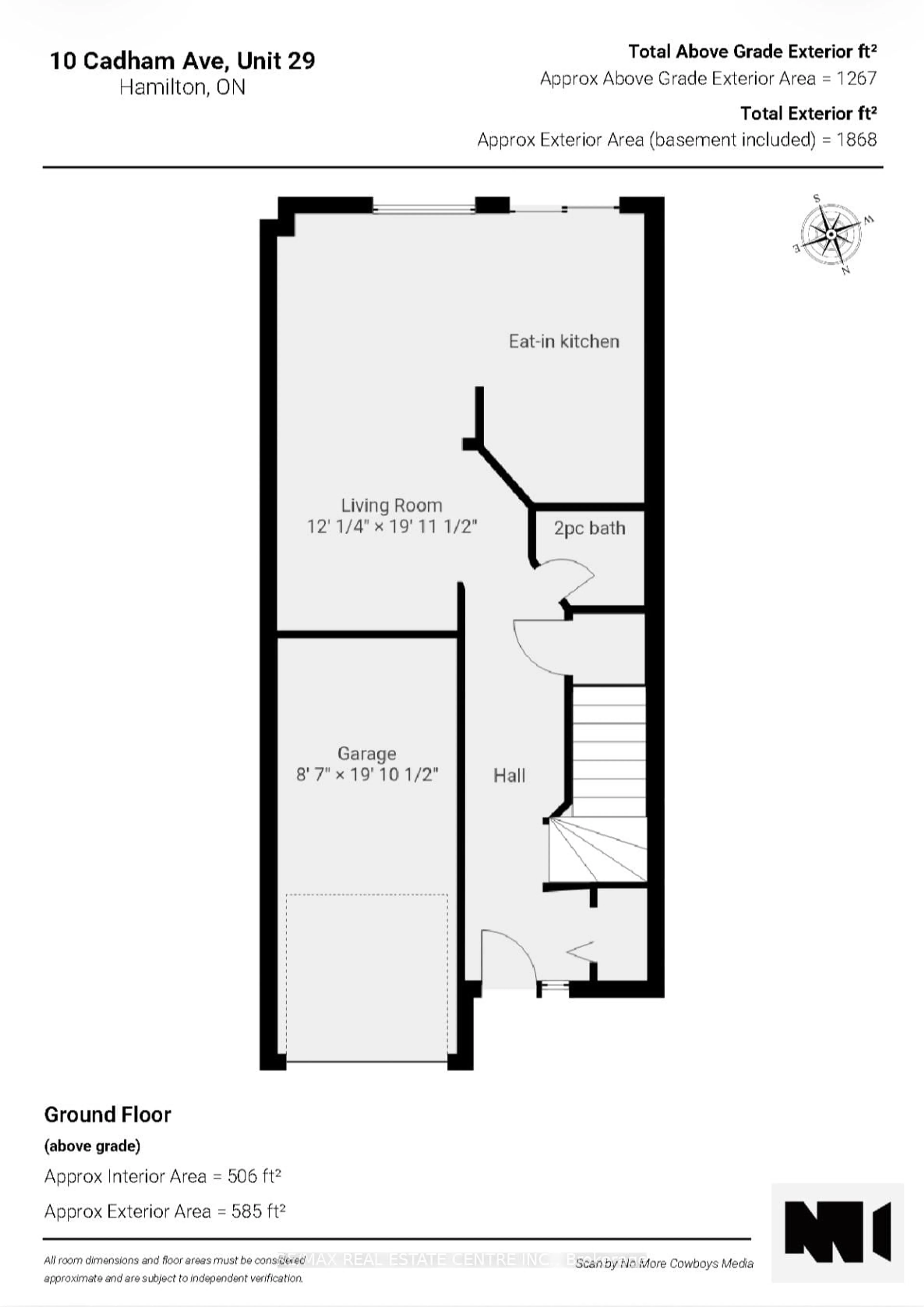 Floor plan for 10 Cadham Blvd #29, Hamilton Ontario L8W 3X6