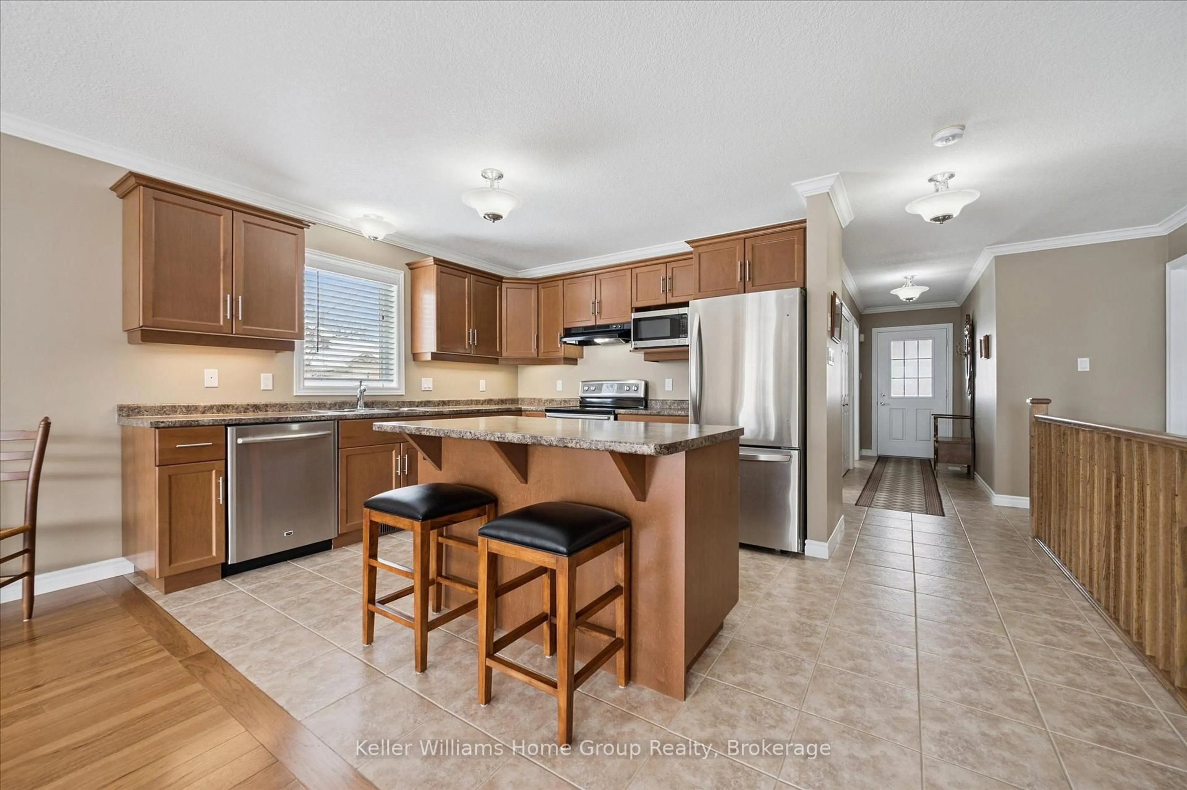 Open concept kitchen, ceramic/tile floor for 116 Mcgowan St, Centre Wellington Ontario N0B 1S0