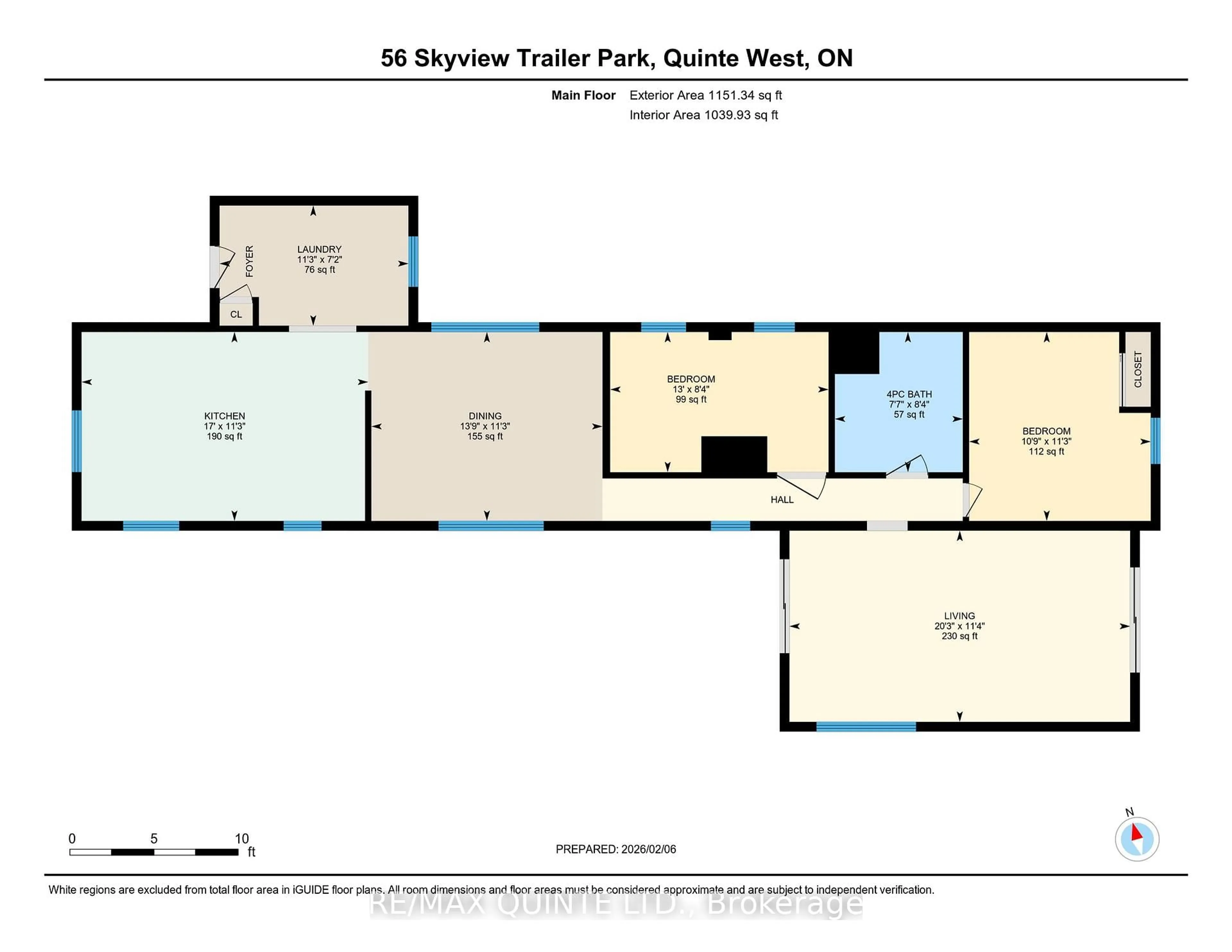 Floor plan for 311 Dundas St #56, Quinte West Ontario K8V 3E5