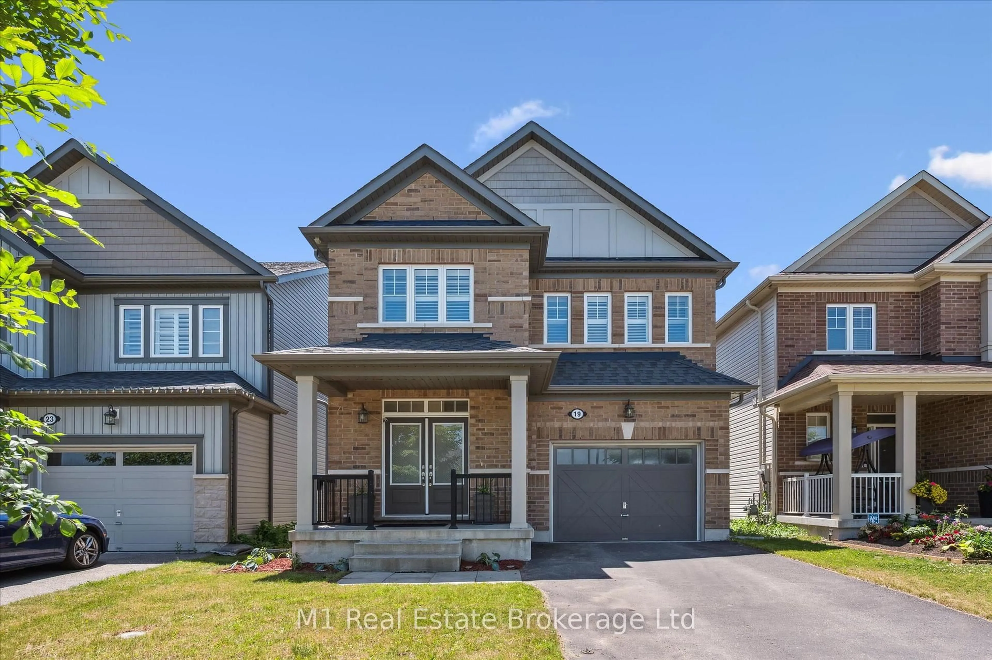 Home with brick exterior material, street for 19 Findlay Way, Centre Wellington Ontario N1M 0A4