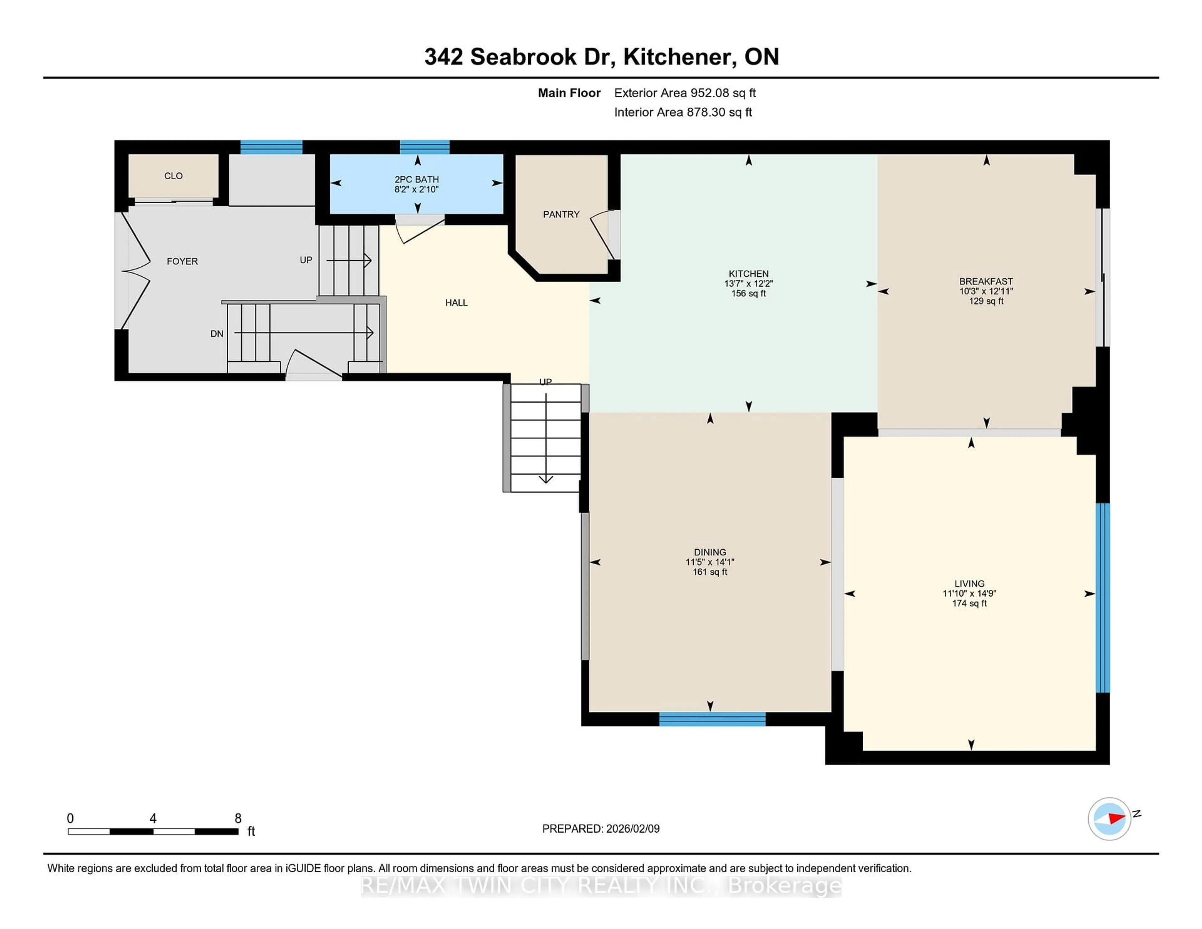 Floor plan for 342 Seabrook Dr, Kitchener Ontario N2R 0L8