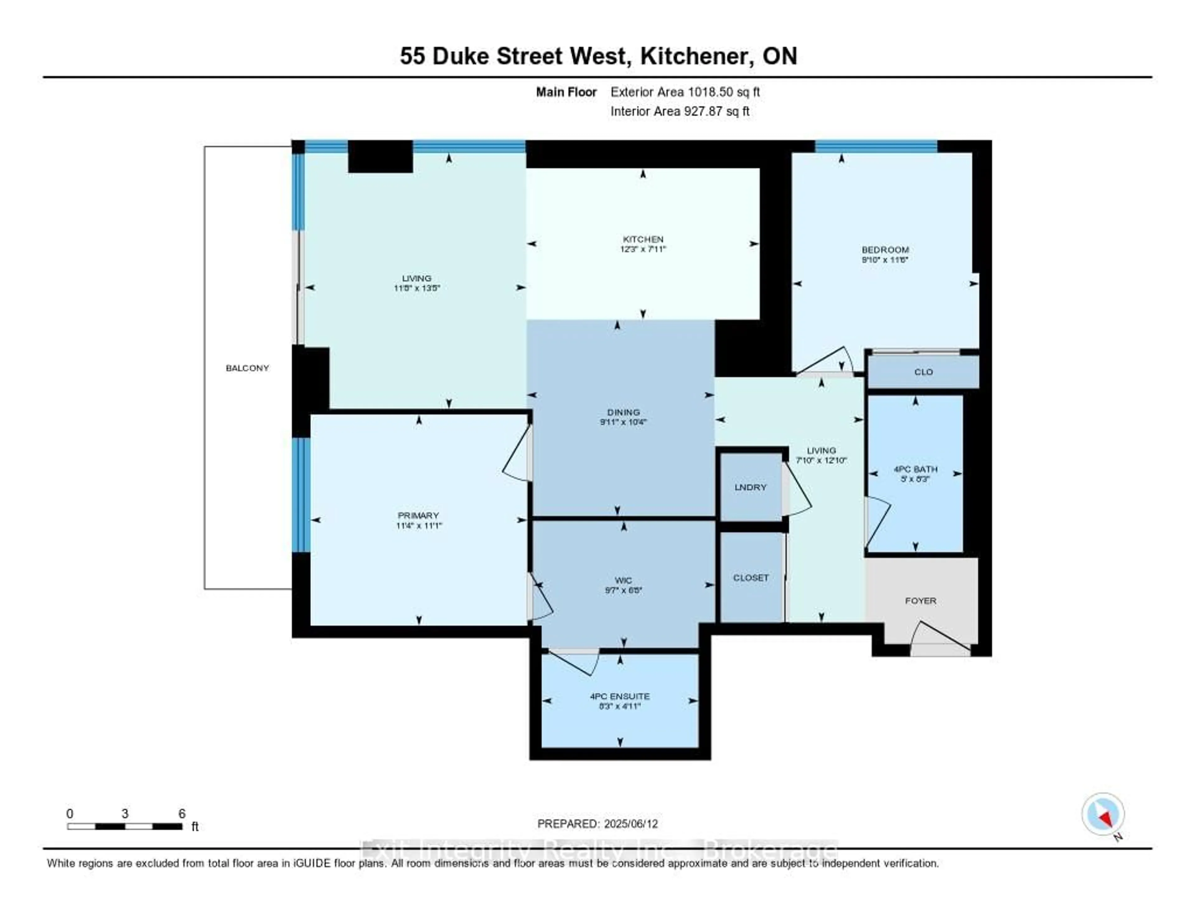 Floor plan for 55 Duke St #1308, Kitchener Ontario N2H 0C9