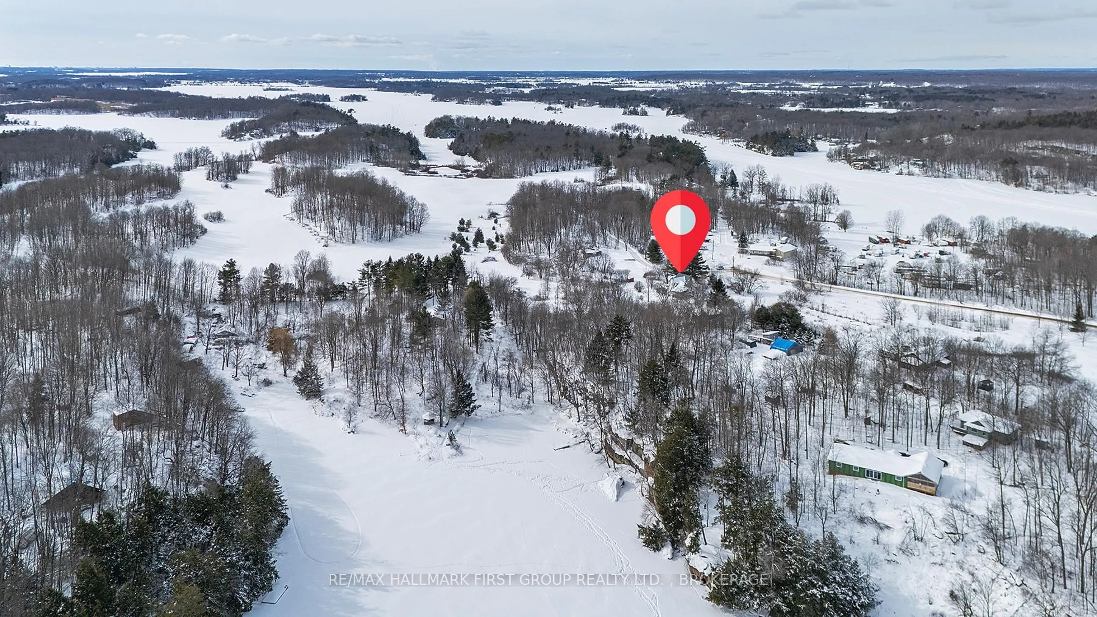 A pic from outside/outdoor area/front of a property/back of a property/a pic from drone, forest/trees view for 4428 Melody Lodge Lane, Seeley's Bay Ontario K0H 2N0