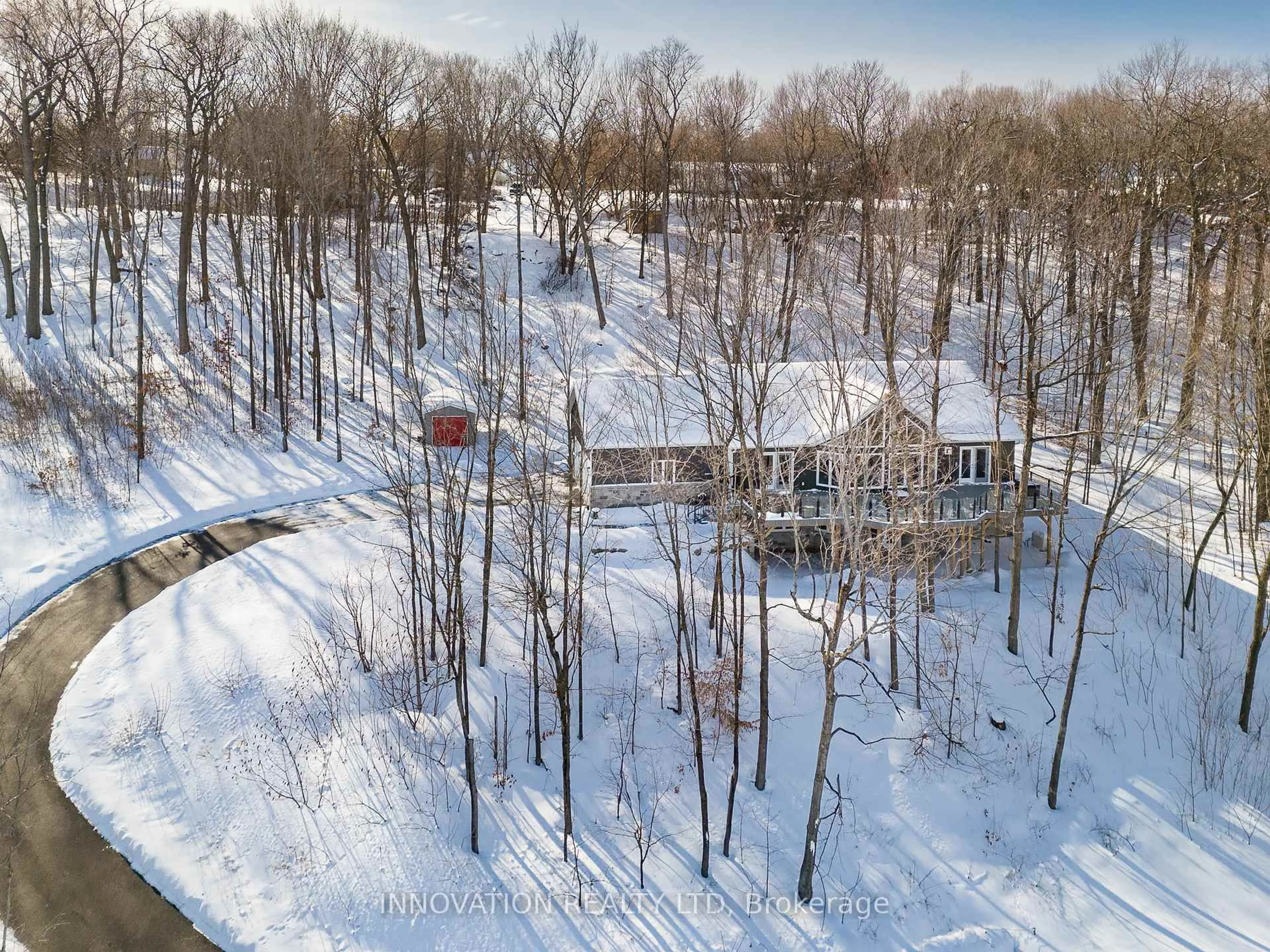 A pic from outside/outdoor area/front of a property/back of a property/a pic from drone, forest/trees view for 731 Usborne St, Braeside Ontario K0A 1G0