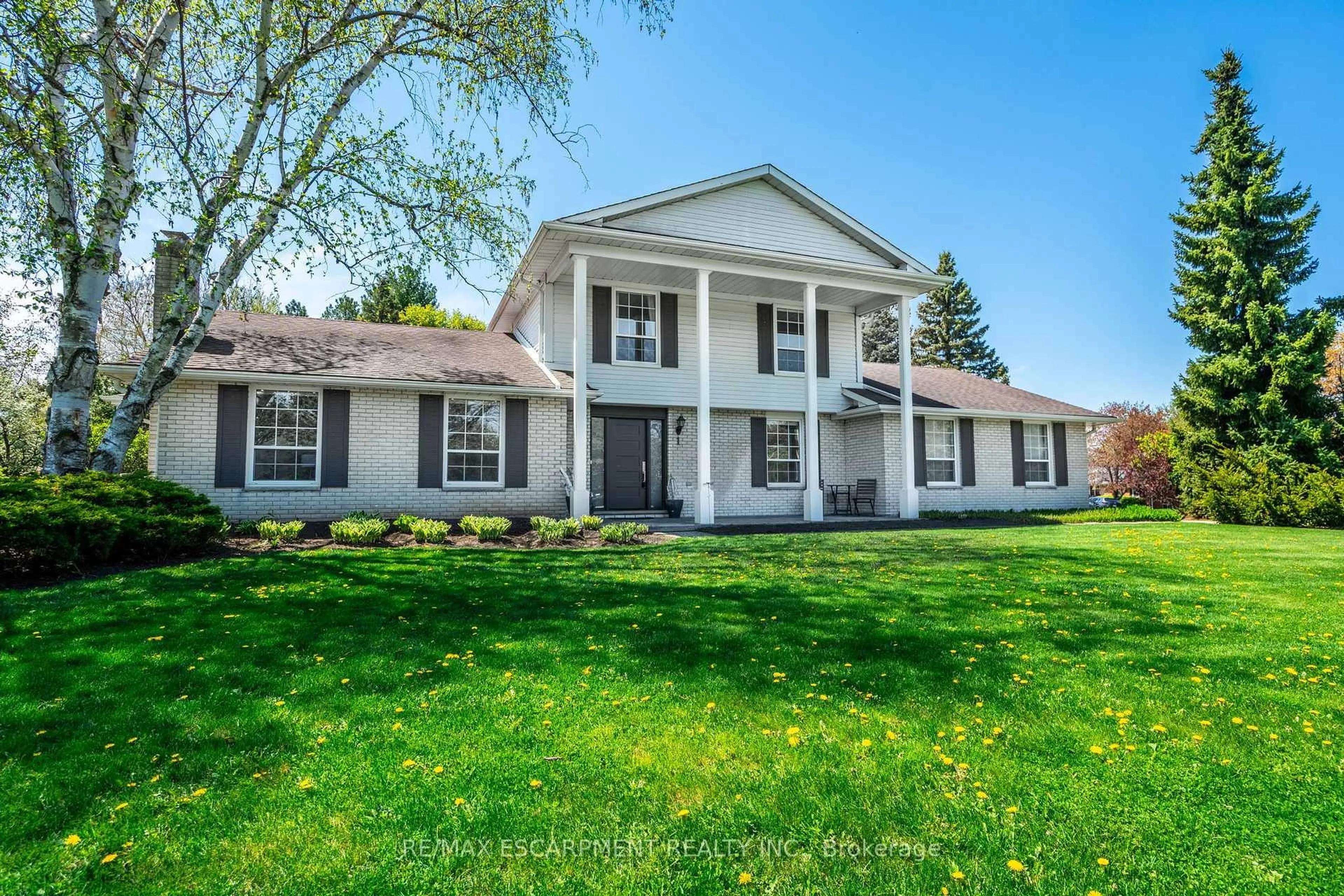 Home with vinyl exterior material, street for 1 Acredale Dr, Hamilton Ontario L0R 1H2