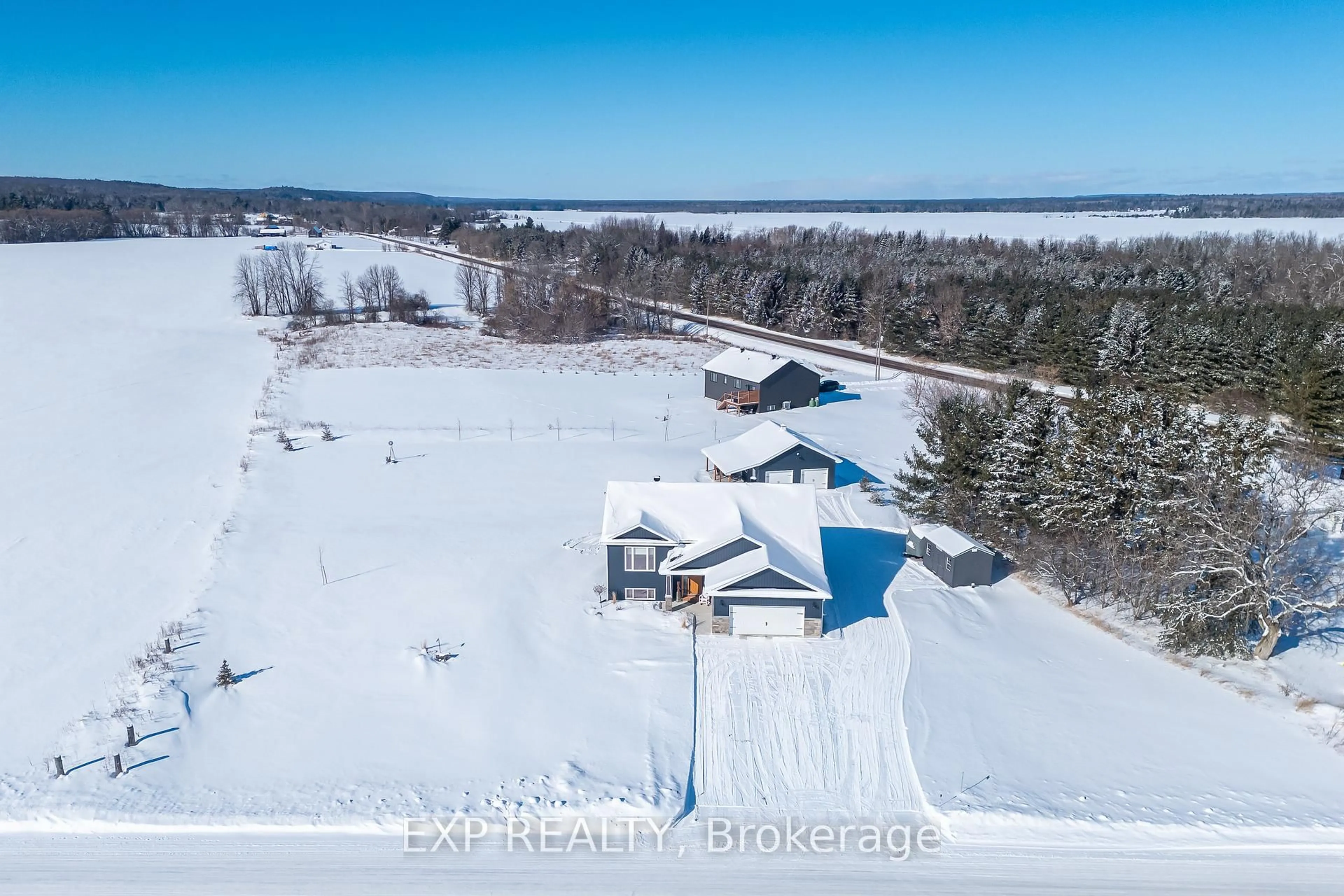 A pic from outside/outdoor area/front of a property/back of a property/a pic from drone, water/lake/river/ocean view for 24 Humphries Rd, Renfrew Ontario K7V 3Z8