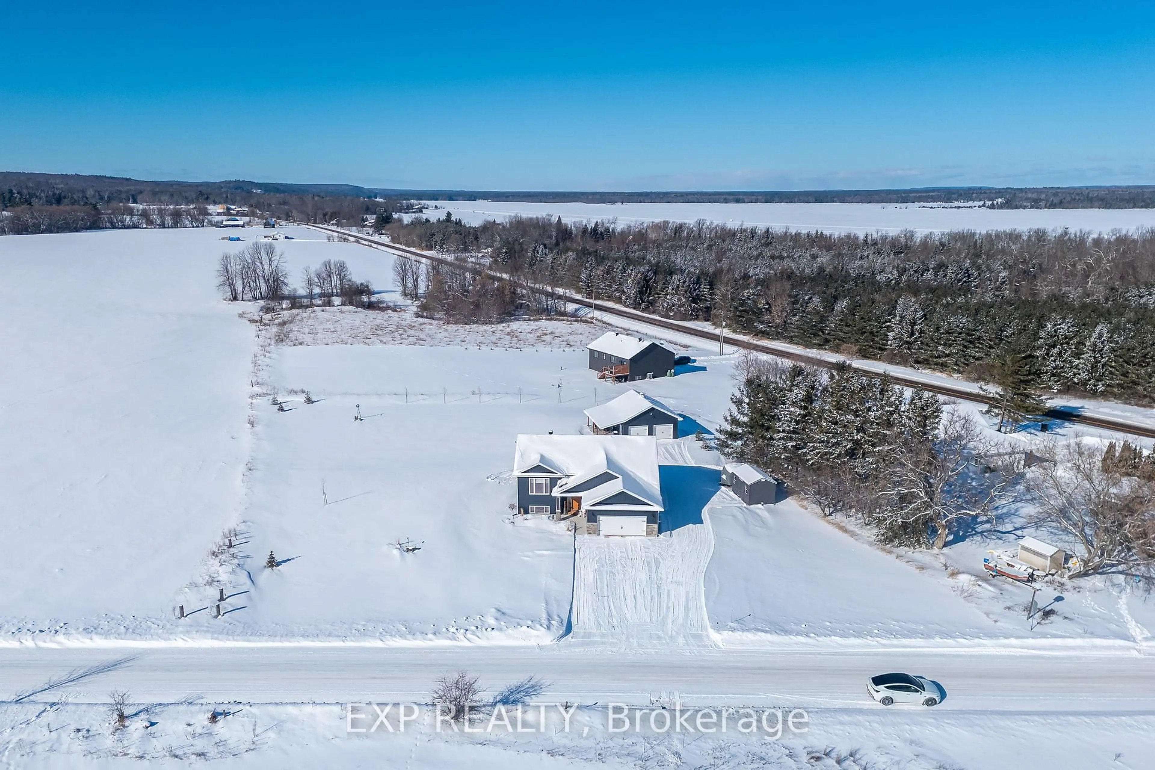 A pic from outside/outdoor area/front of a property/back of a property/a pic from drone, water/lake/river/ocean view for 24 Humphries Rd, Renfrew Ontario K7V 3Z8