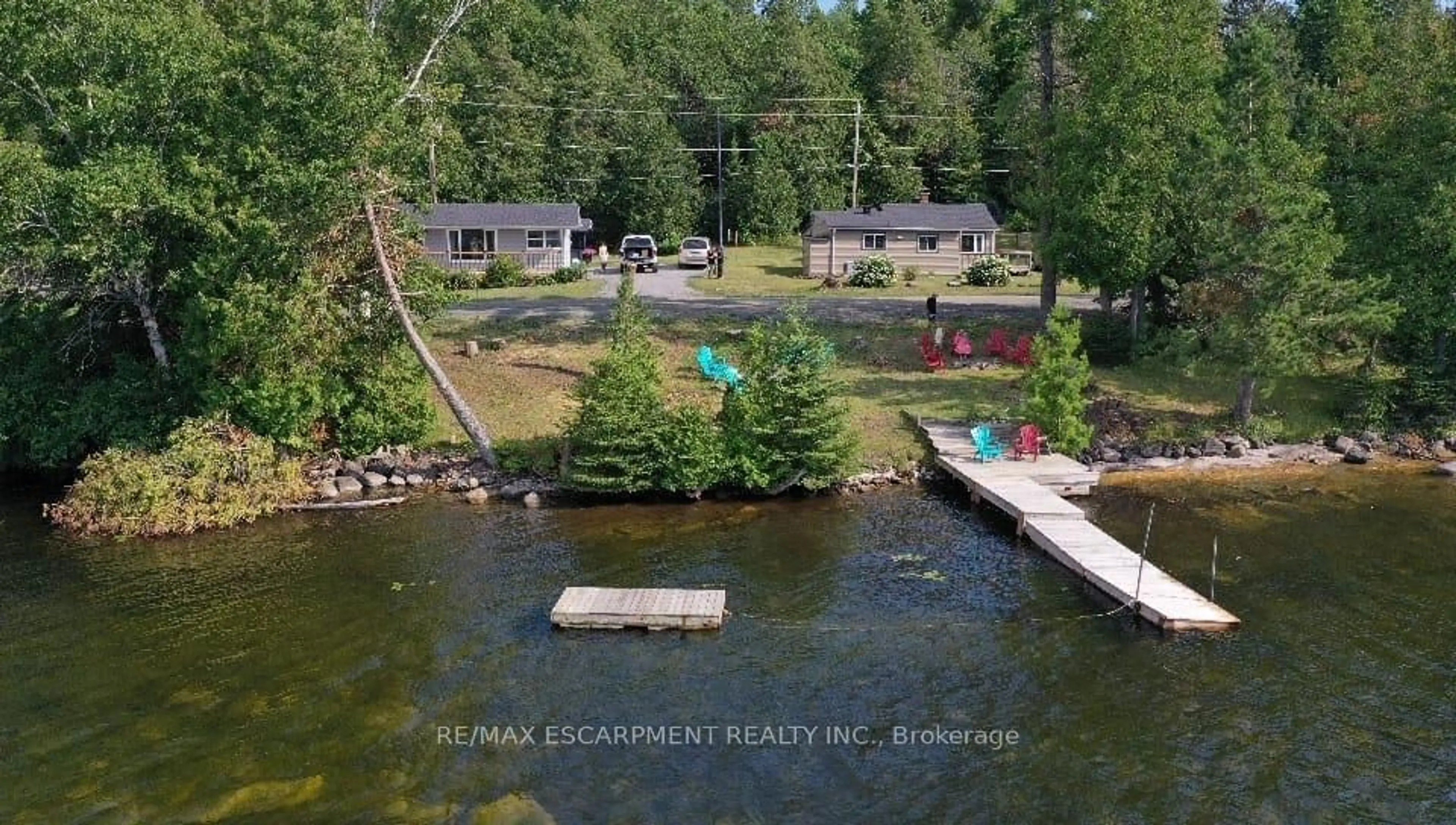 A pic from outside/outdoor area/front of a property/back of a property/a pic from drone, water/lake/river/ocean view for 372 Gunter Lake Rd, Hastings Ontario K0L 1W0