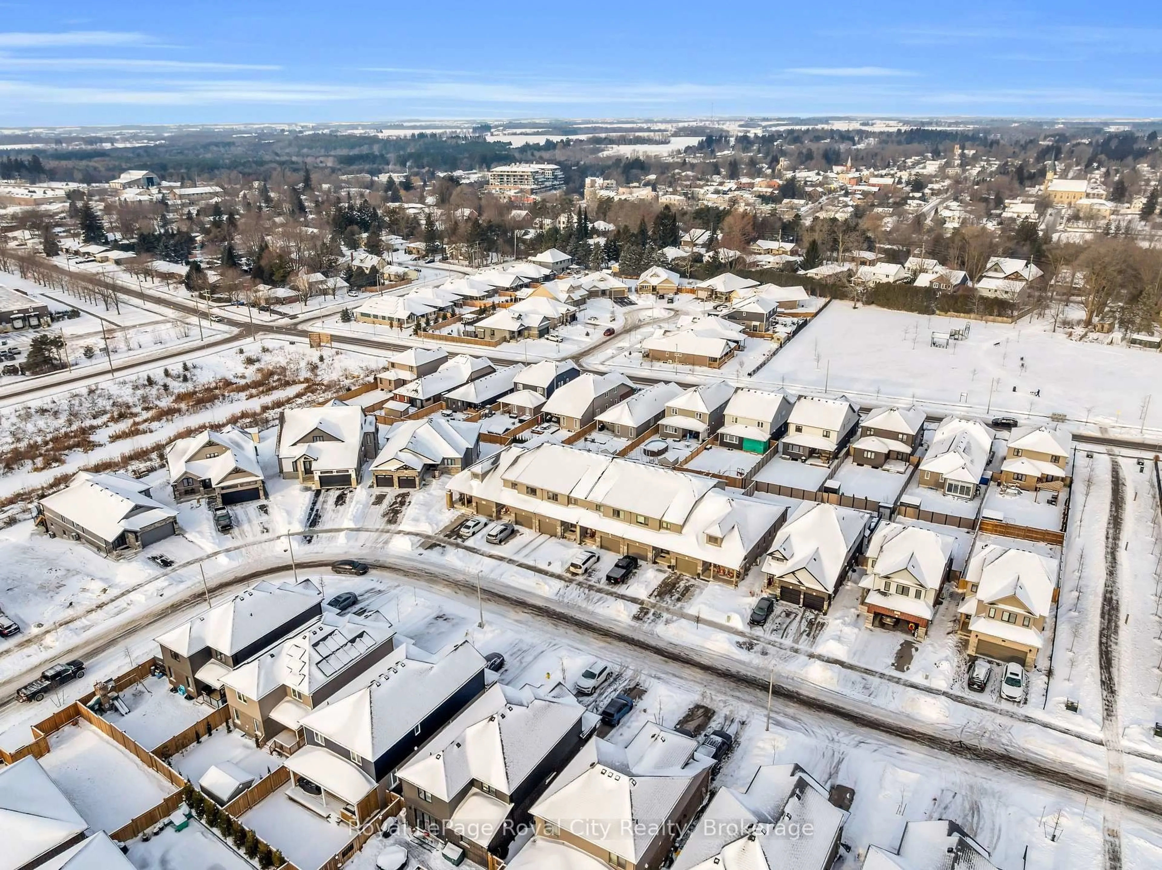 A pic from outside/outdoor area/front of a property/back of a property/a pic from drone, street for 181 Halls Dr, Centre Wellington Ontario N0B 1S0