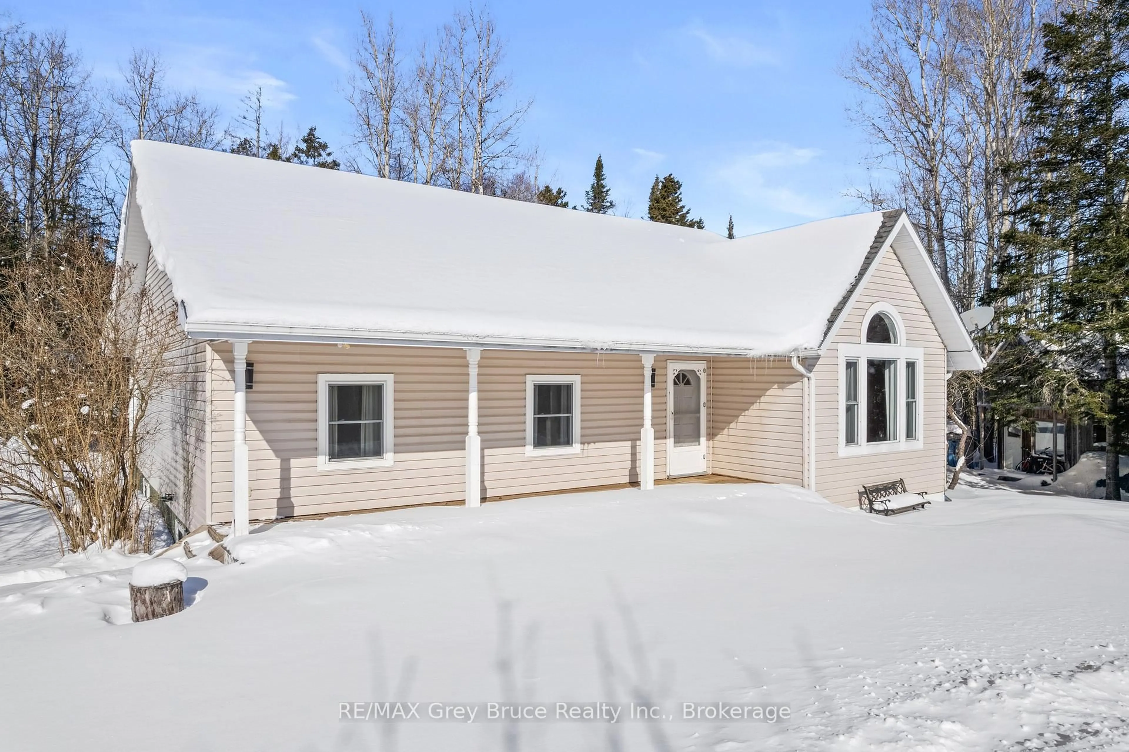 A pic from outside/outdoor area/front of a property/back of a property/a pic from drone, street for 20 Cape Hurd Rd, Northern Bruce Peninsula Ontario N0H 2R0