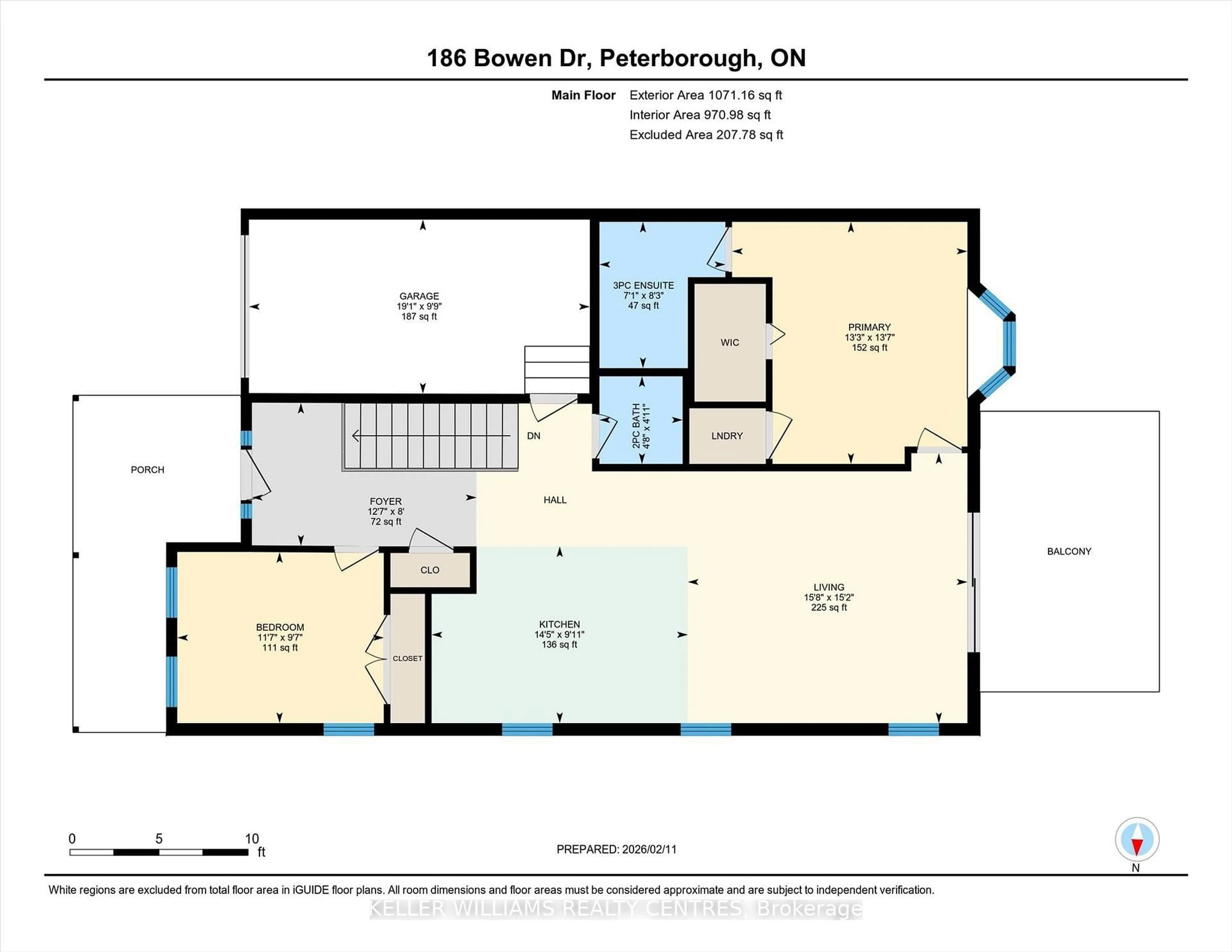 Floor plan for 186 bowen Dr, Peterborough Ontario K9H 0B9