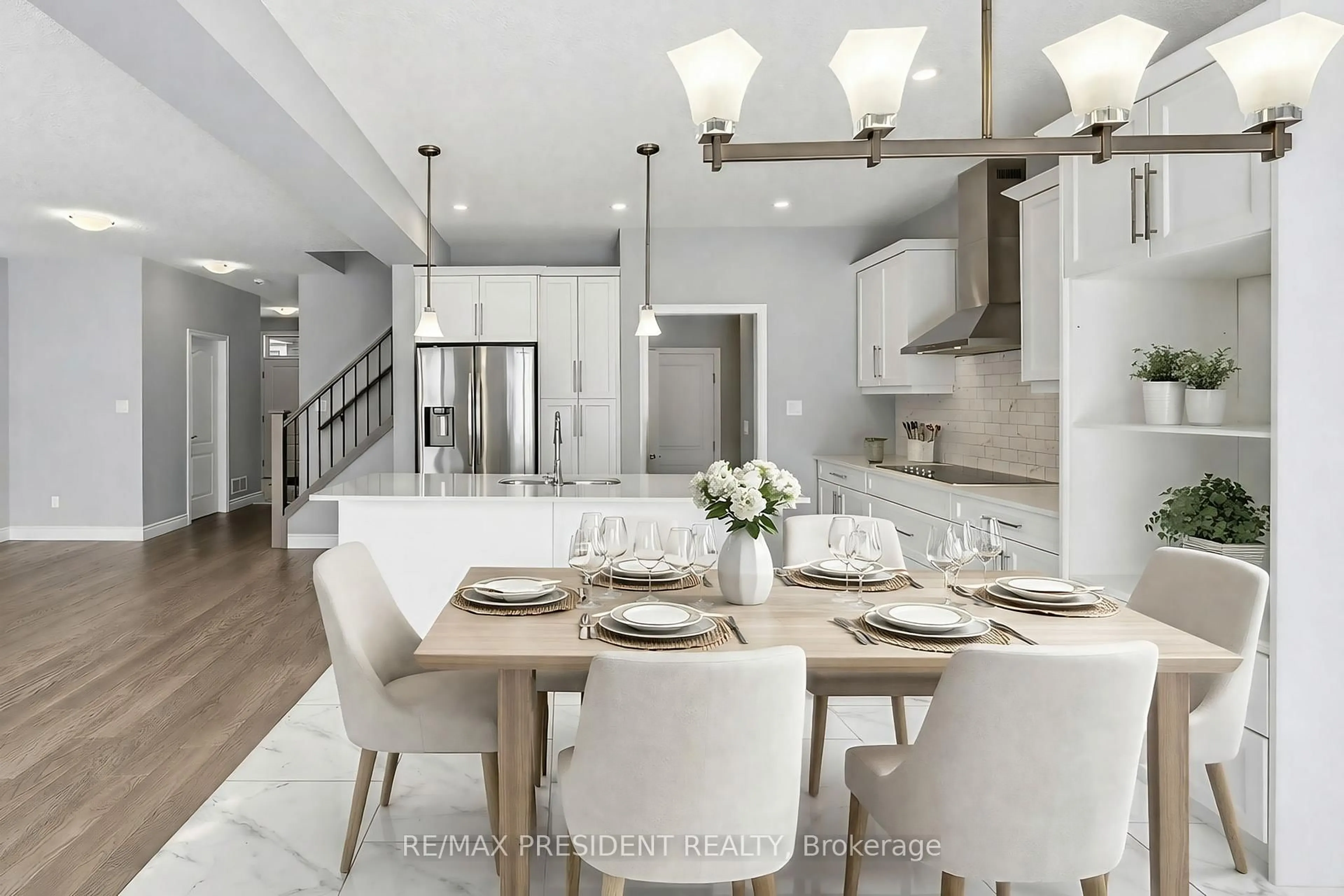 Open concept kitchen, ceramic/tile floor for 3624 Earlston Cross, London South Ontario N6L 0G6