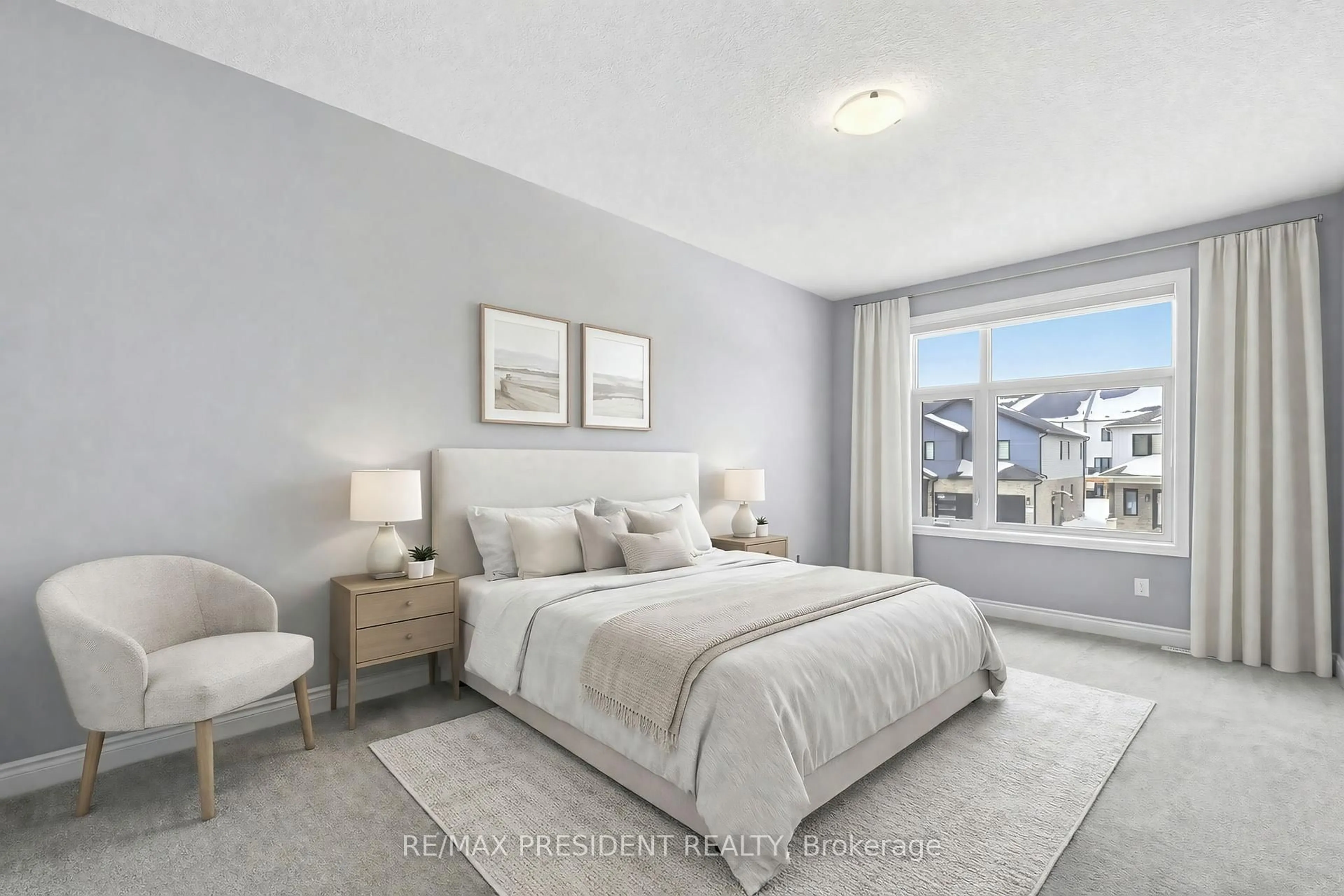 Bedroom with bed, unknown for 3624 Earlston Cross, London South Ontario N6L 0G6