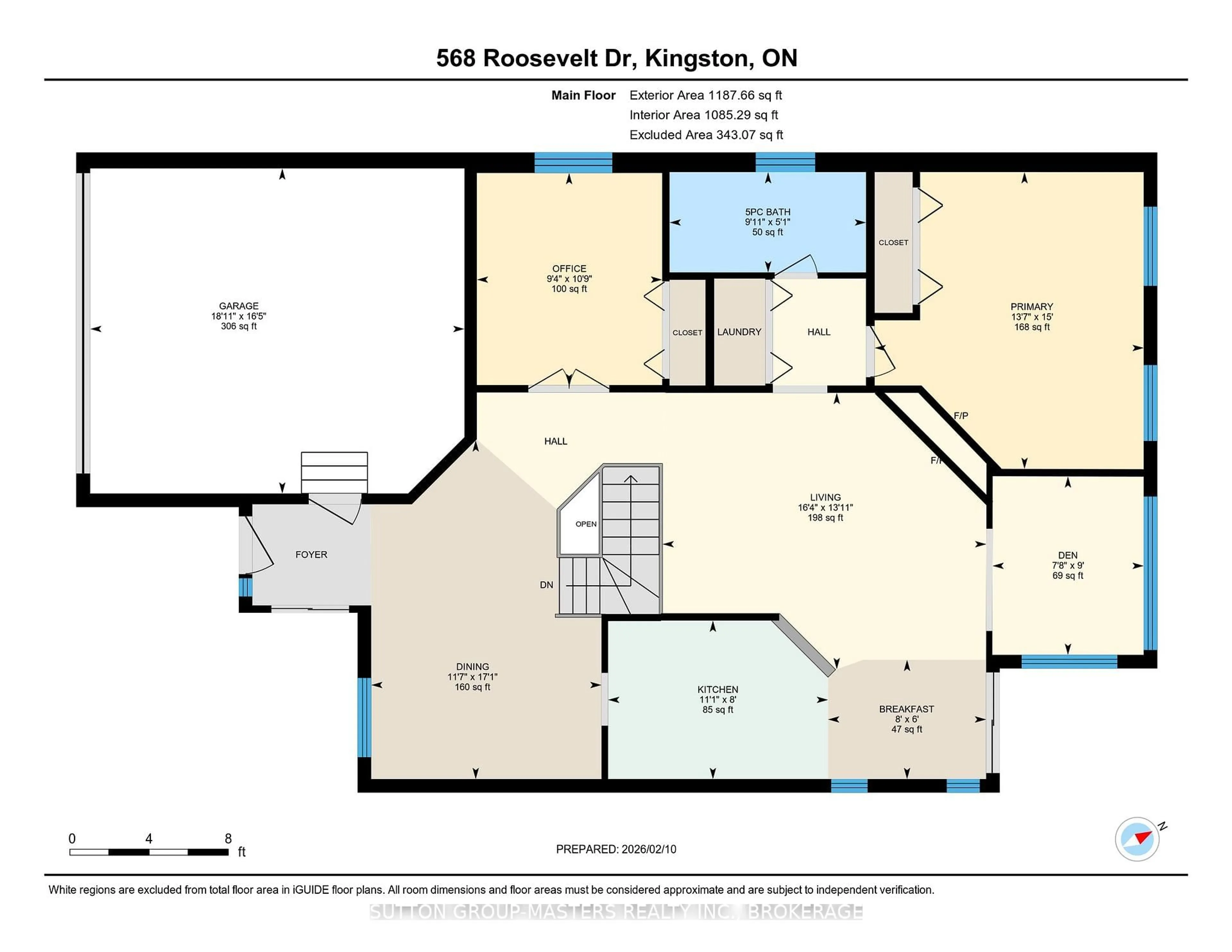 Floor plan for 568 Roosevelt Dr, Kingston Ontario K7M 8Z7