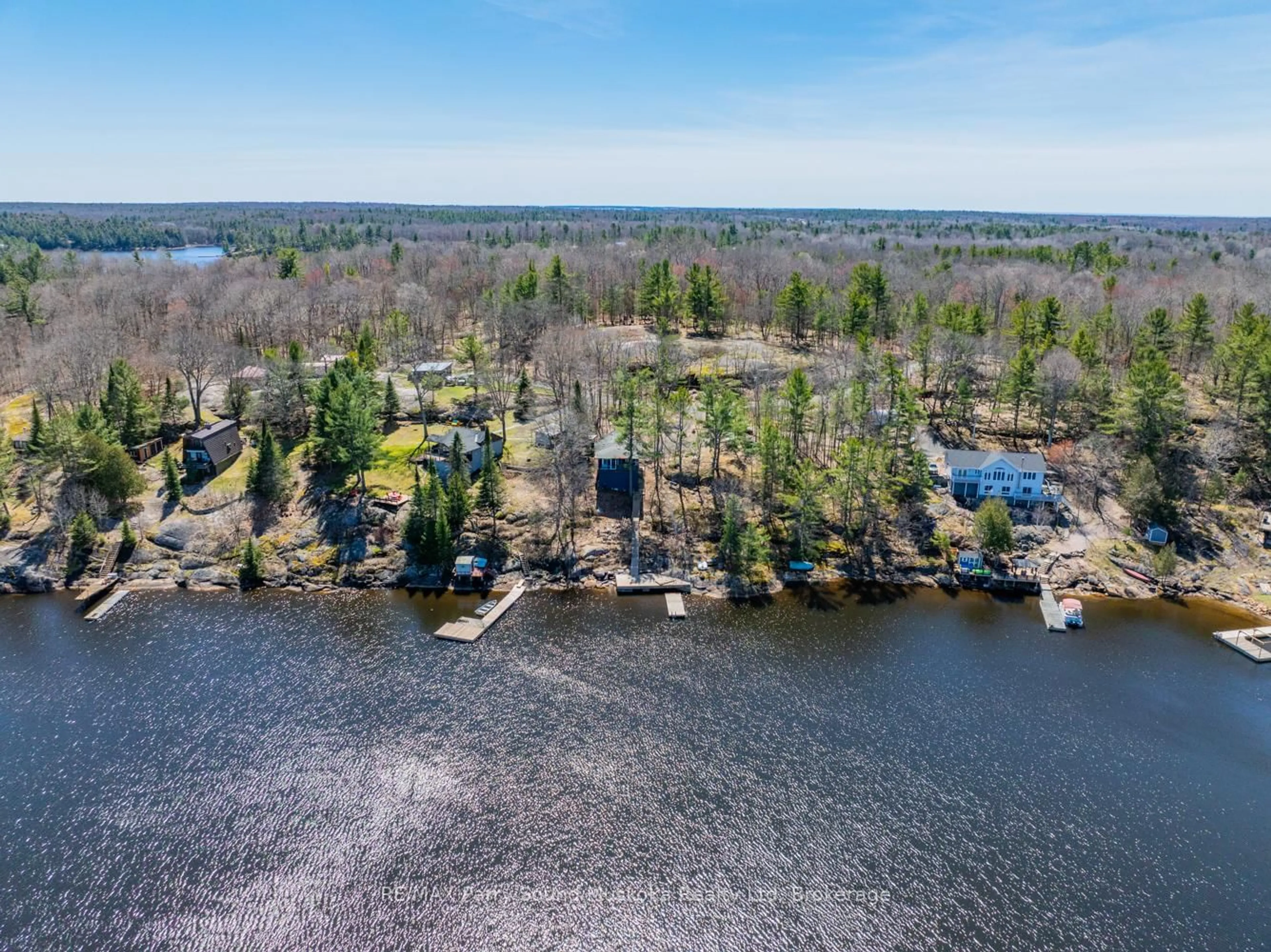 A pic from outside/outdoor area/front of a property/back of a property/a pic from drone, water/lake/river/ocean view for 18 INVERLOCHY Rd, Carling Ontario P0G 1G0