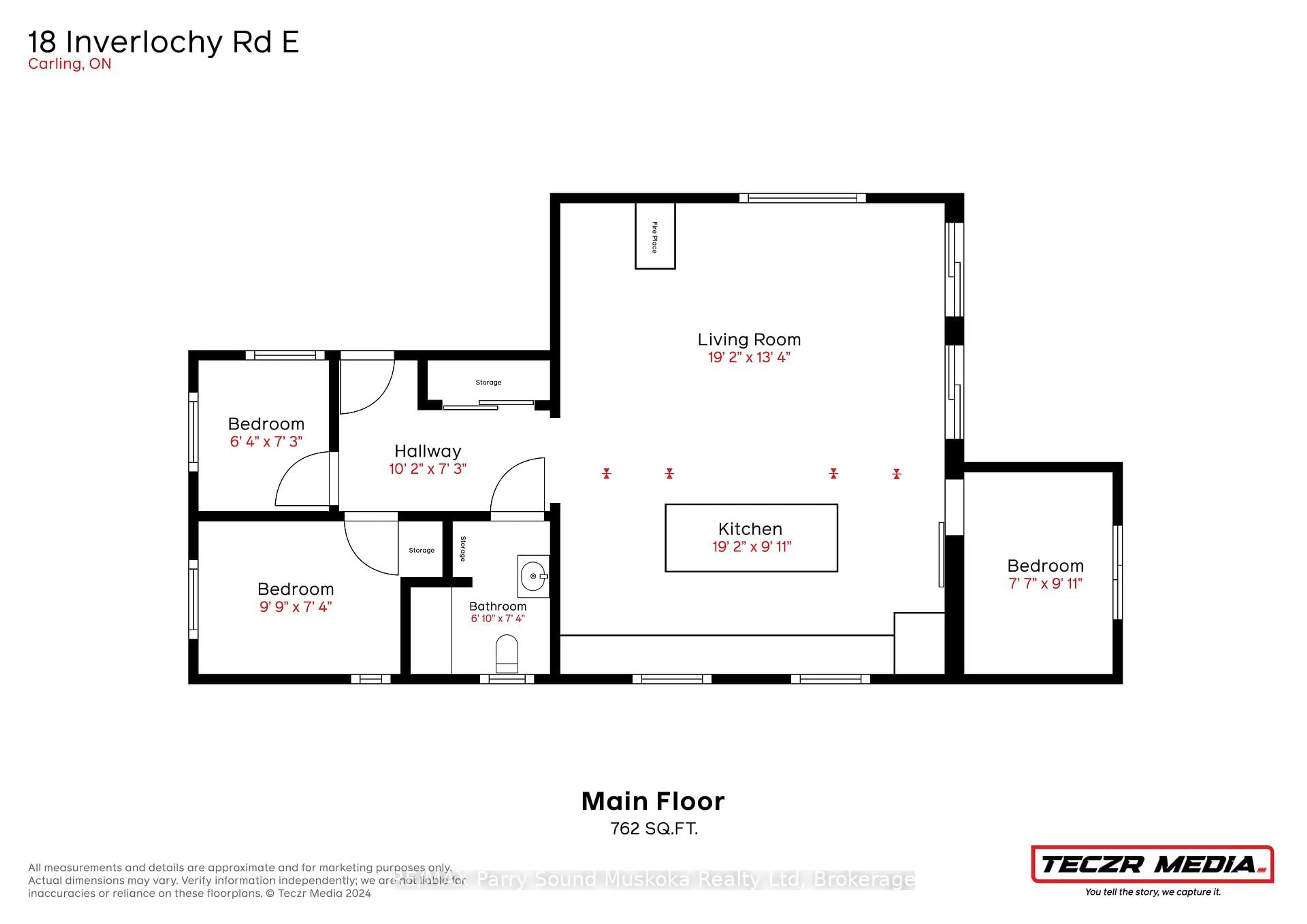 Floor plan for 18 INVERLOCHY Rd, Carling Ontario P0G 1G0