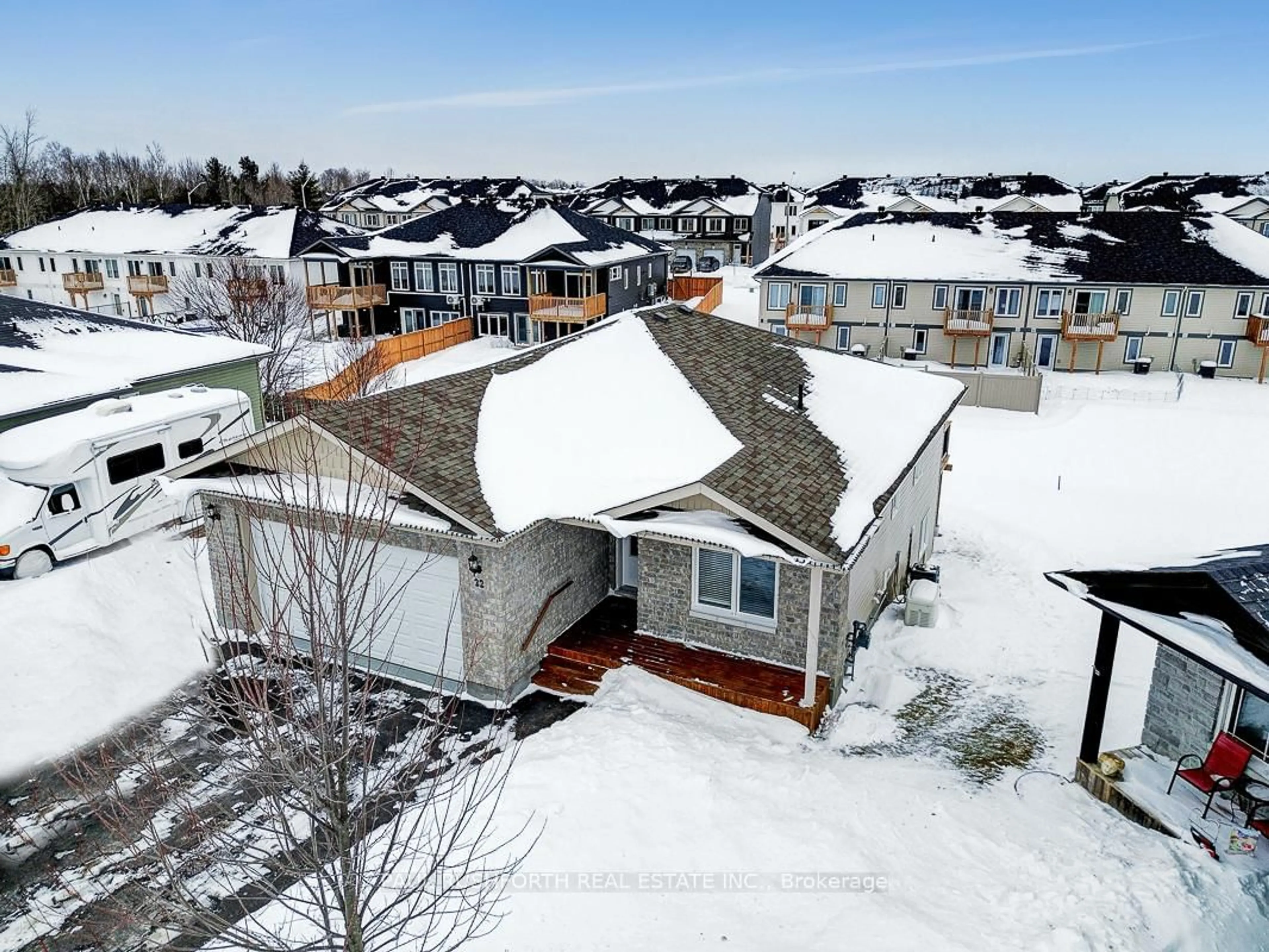 A pic from outside/outdoor area/front of a property/back of a property/a pic from drone, street for 22 Code Cres, Smiths Falls Ontario K7A 0A9