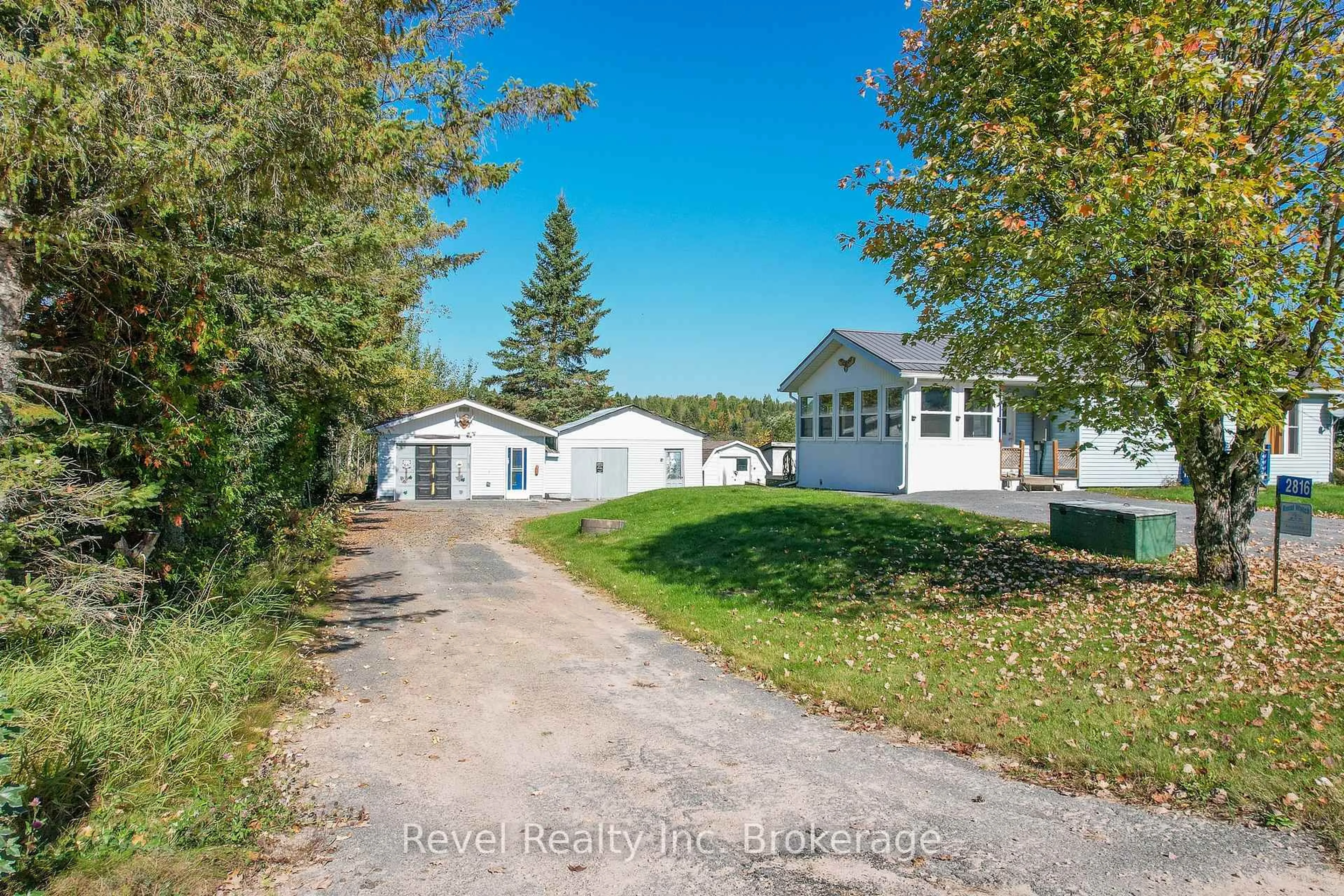 A pic from outside/outdoor area/front of a property/back of a property/a pic from drone, street for 2816 Chiswick Line, Chisholm Ontario P0H 1Z0