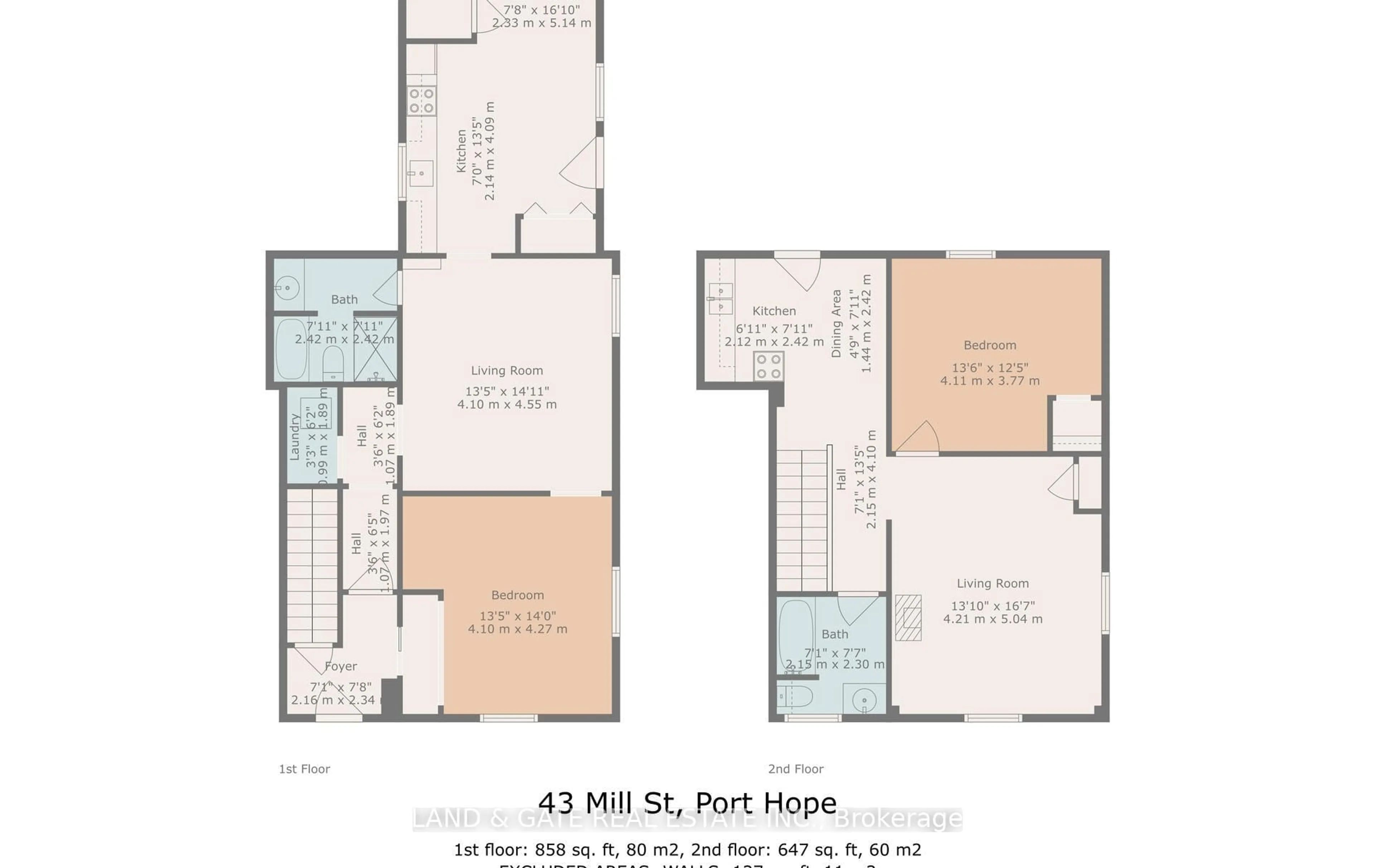 Floor plan for 43 Mill St, Port Hope Ontario L1A 2S7