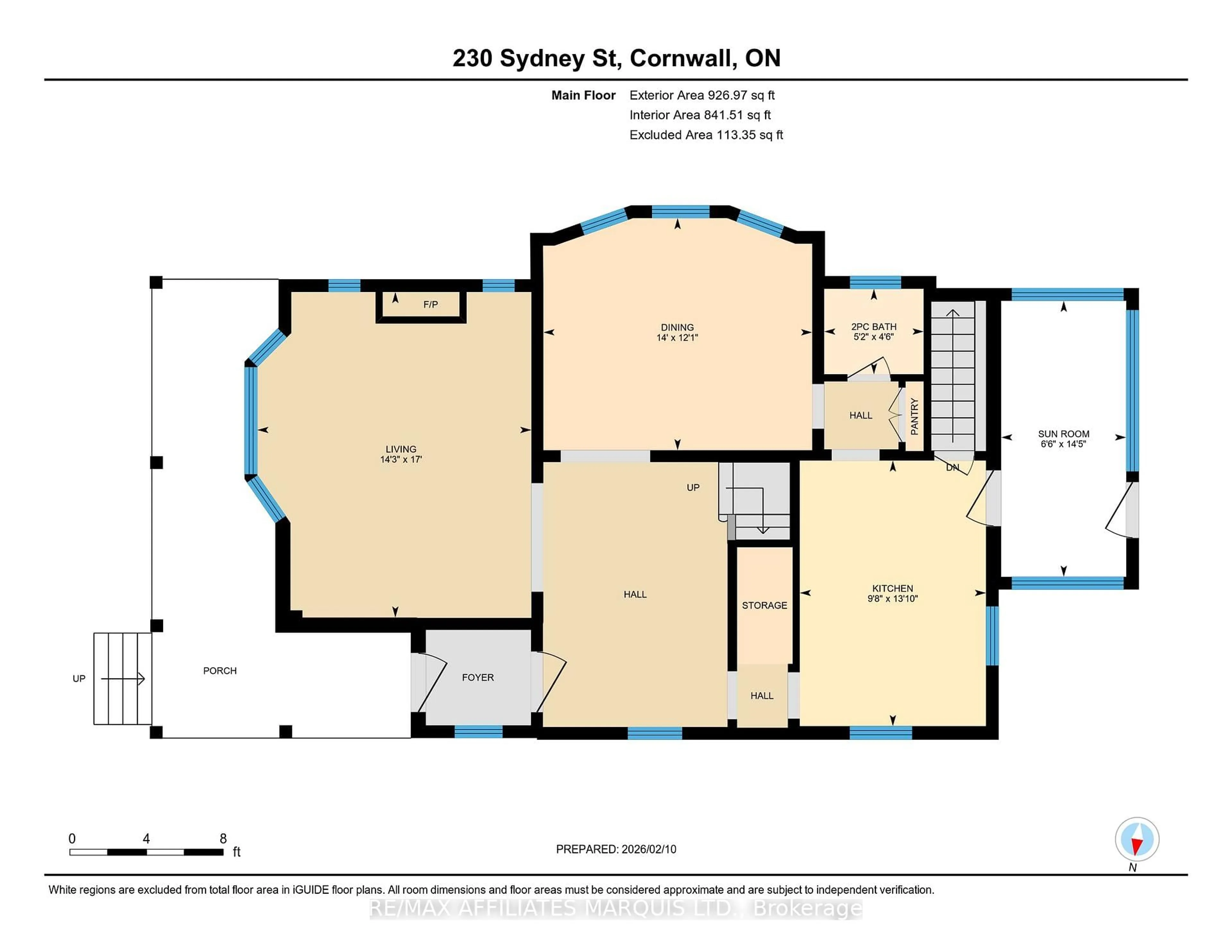 Floor plan for 230 Sydney St, Cornwall Ontario K6H 3H4