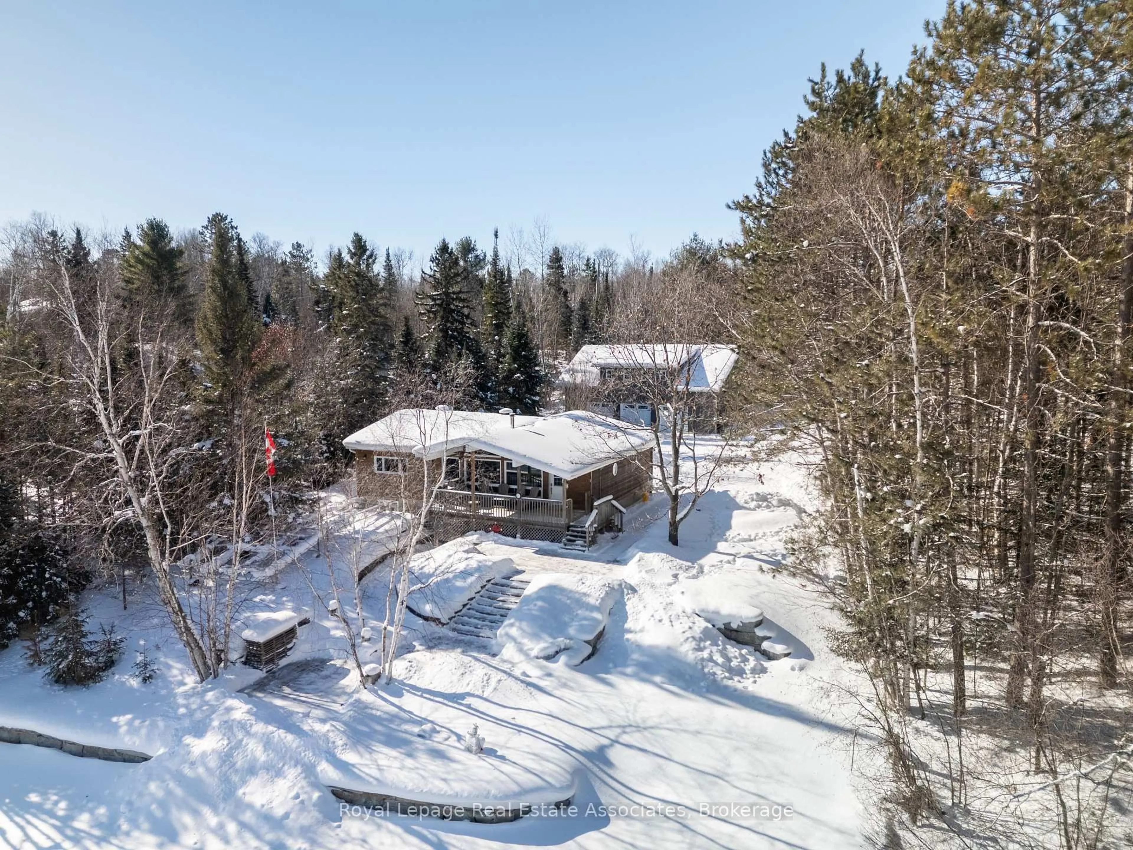 A pic from outside/outdoor area/front of a property/back of a property/a pic from drone, forest/trees view for 196 Circle Rd, Maynooth Ontario K0L 2K0