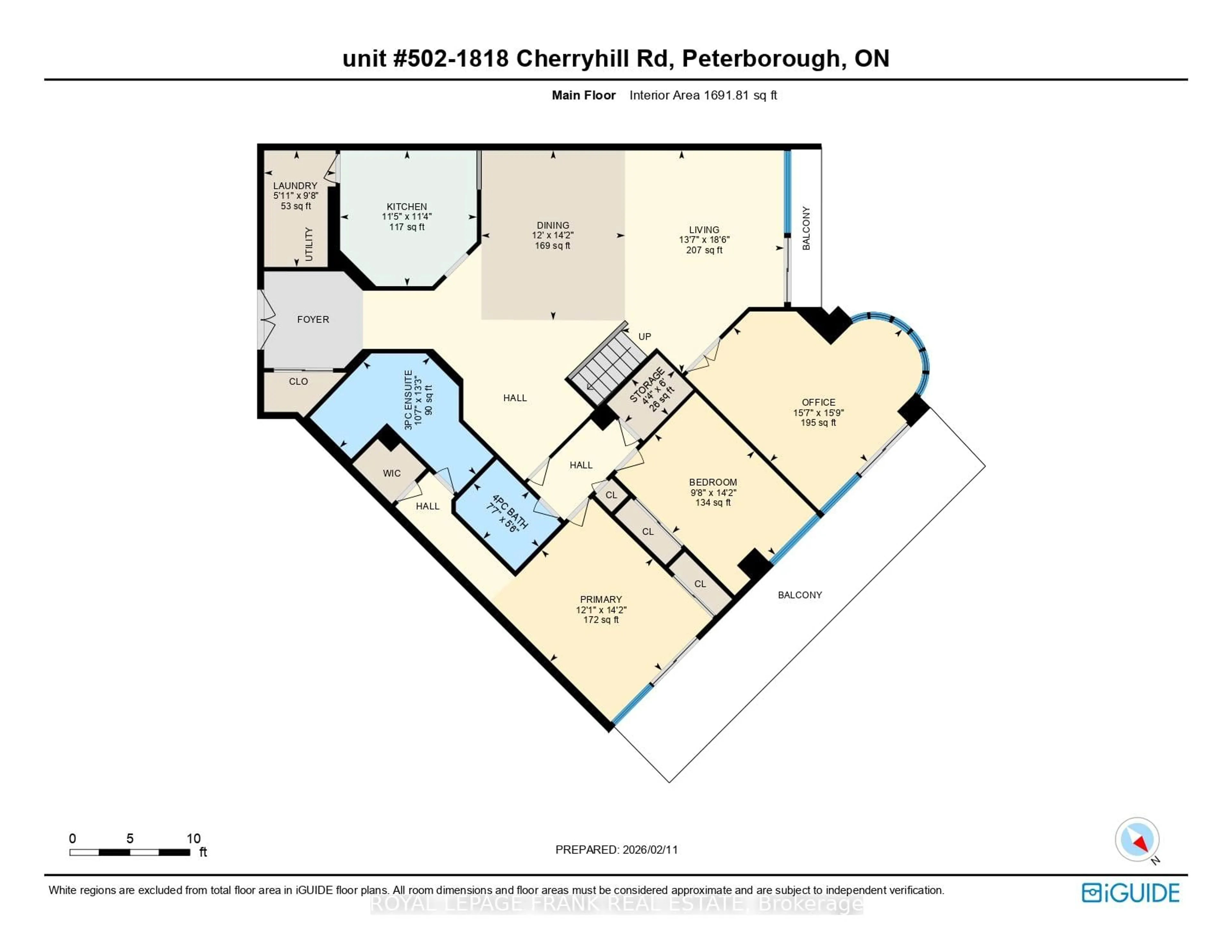 Floor plan for 1818 Cherryhill Rd #502, Peterborough Ontario K9K 1S6