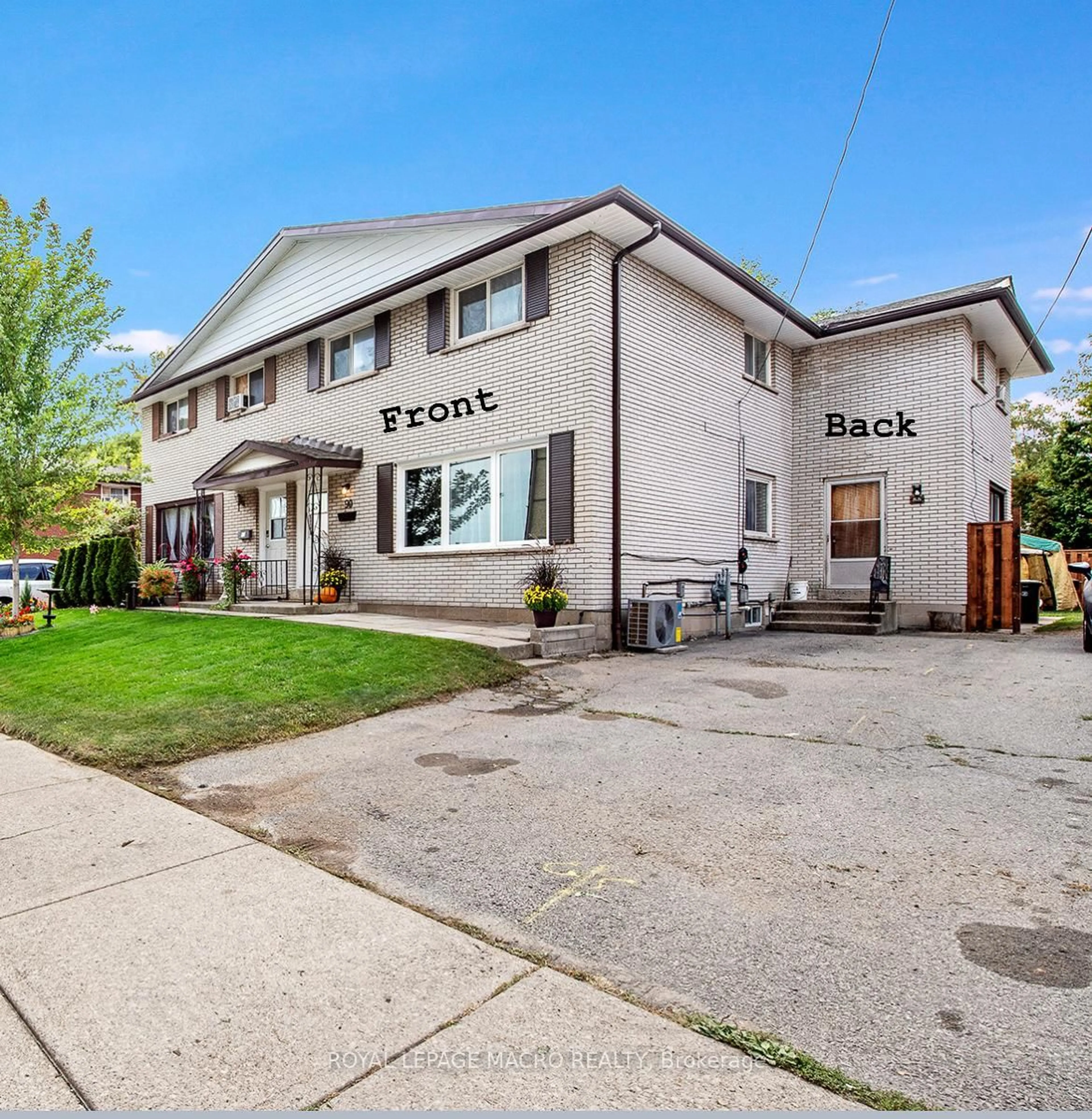 Home with brick exterior material, street for 56 & 58 Delawana Dr, Hamilton Ontario L8E 1G4