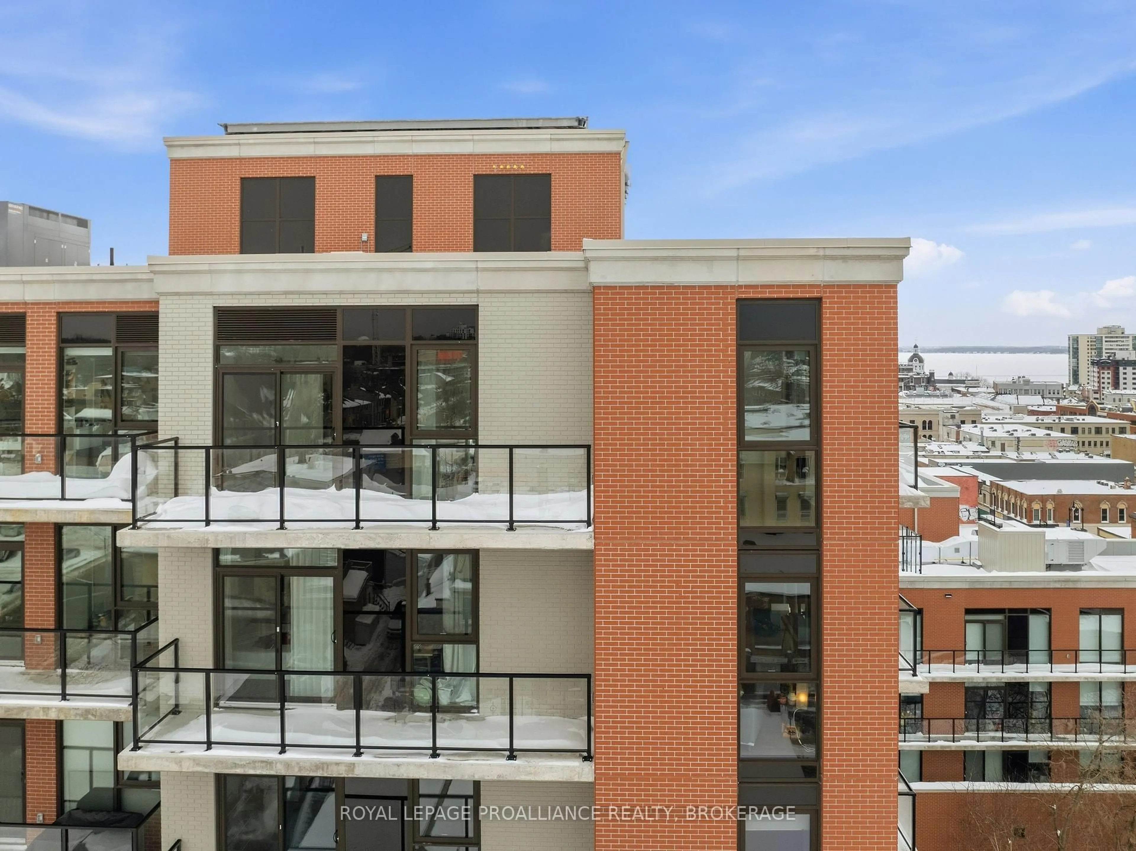 Balcony in the apartment, city buildings view from balcony for 223 Princess St #905, Kingston Ontario K7L 0H8