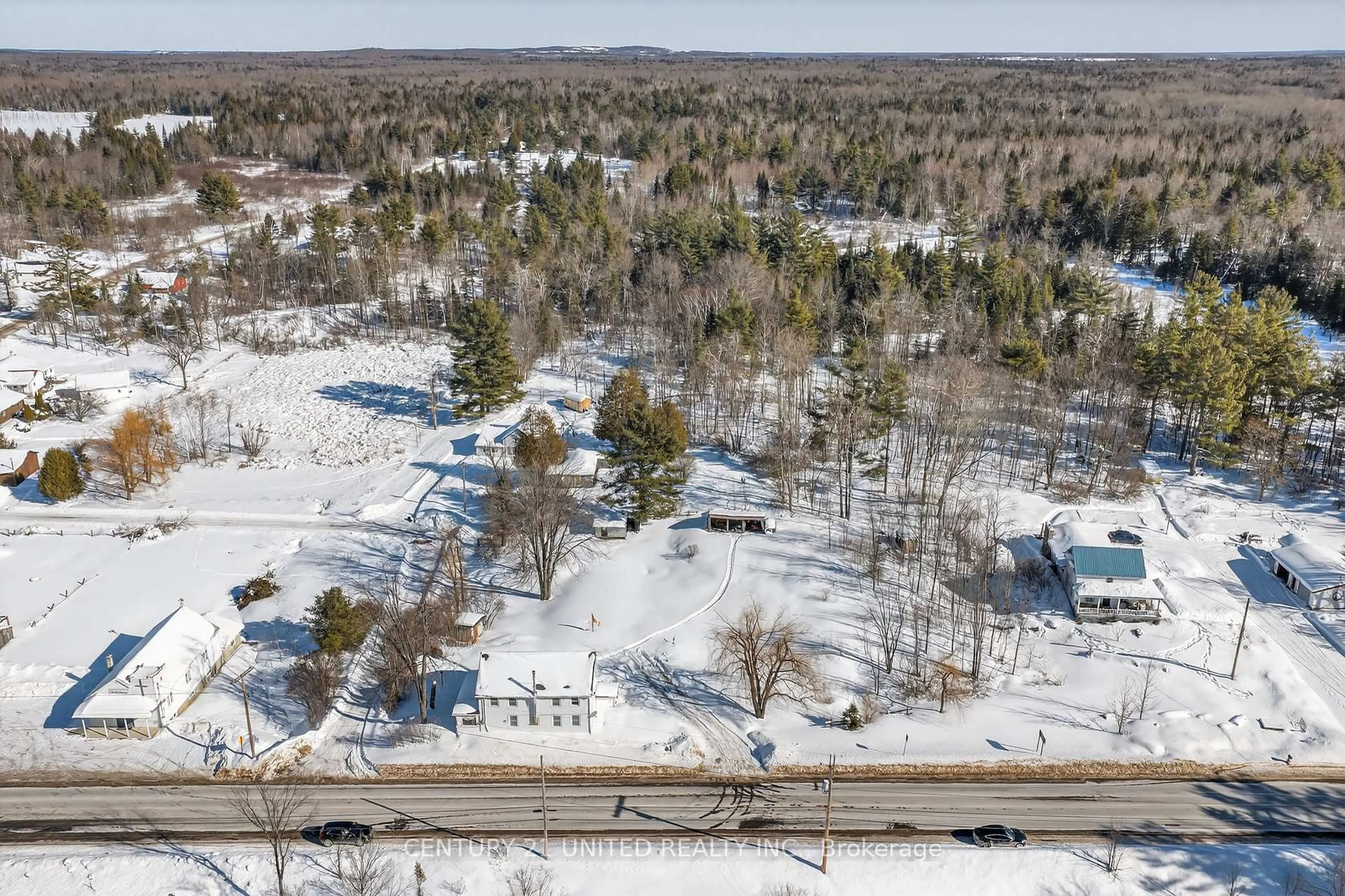 A pic from outside/outdoor area/front of a property/back of a property/a pic from drone, forest/trees view for 17224 Highway 62, Madoc Ontario K0K 1Y0