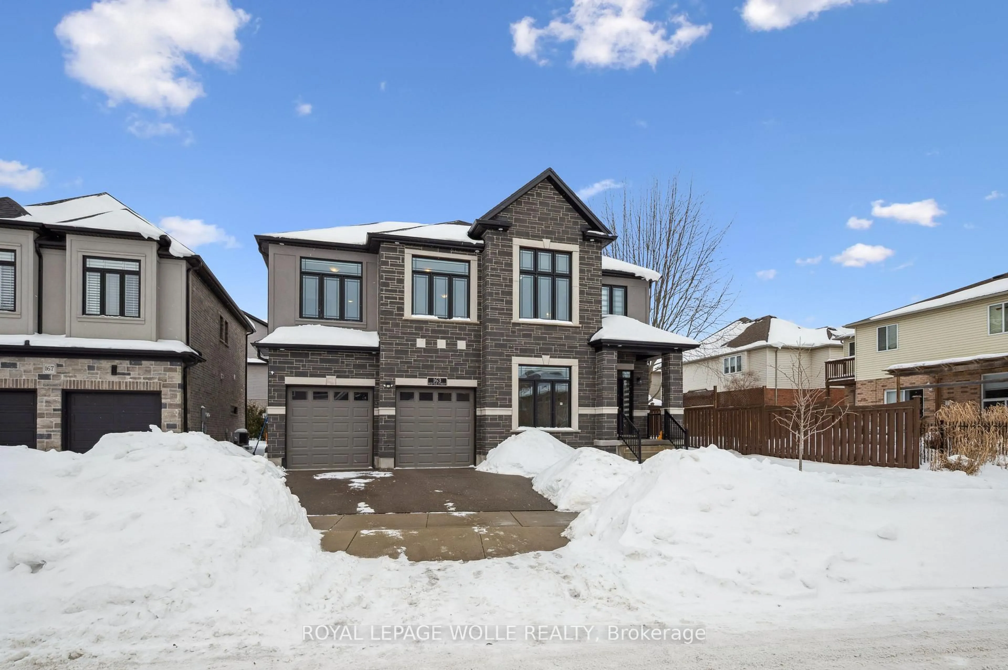 Home with brick exterior material, street for 163 Redtail St, Kitchener Ontario N2K 0E4