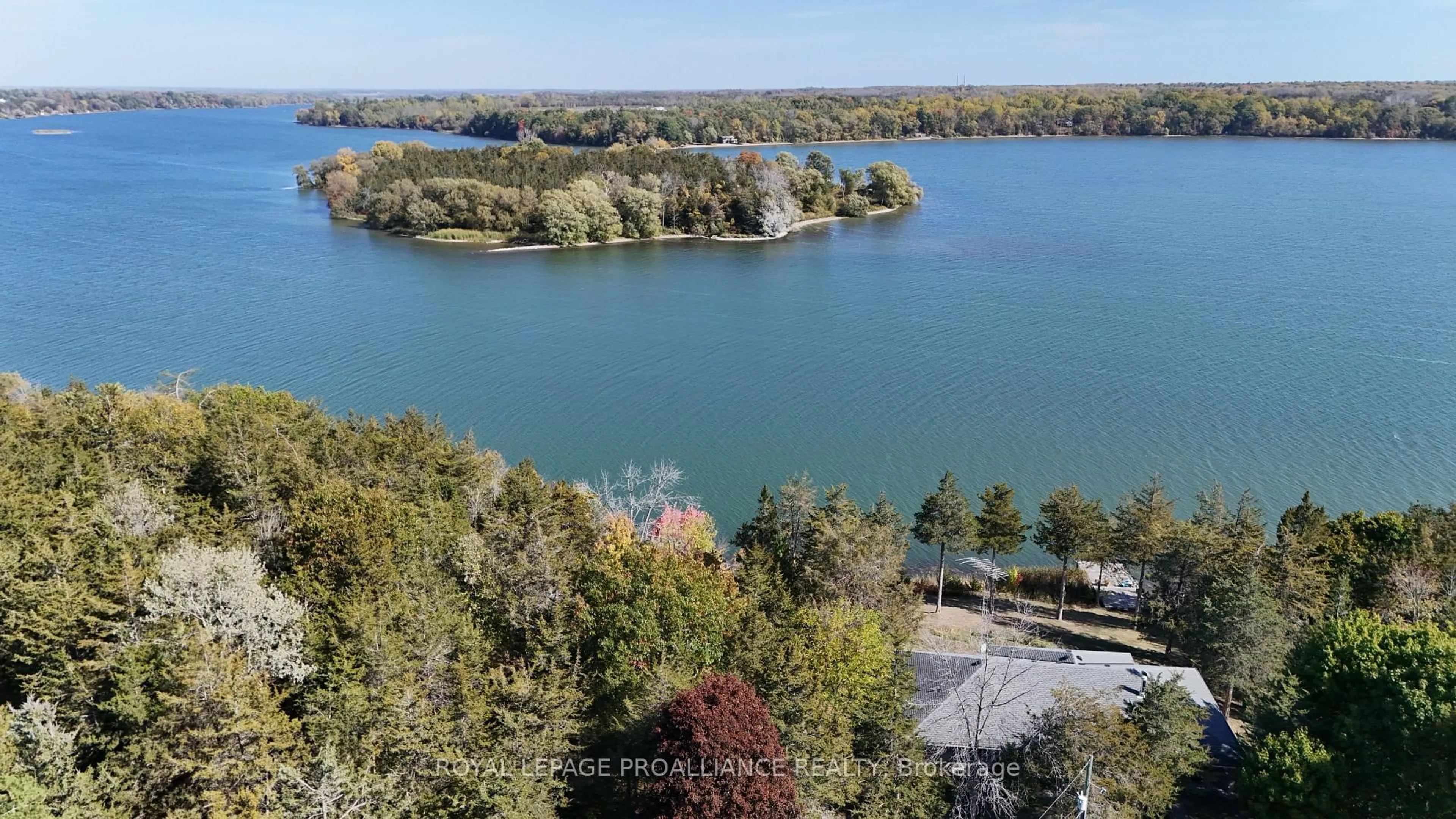A pic from outside/outdoor area/front of a property/back of a property/a pic from drone, water/lake/river/ocean view for 4563 County 9 Rd, Napanee Ontario K7R 3K8