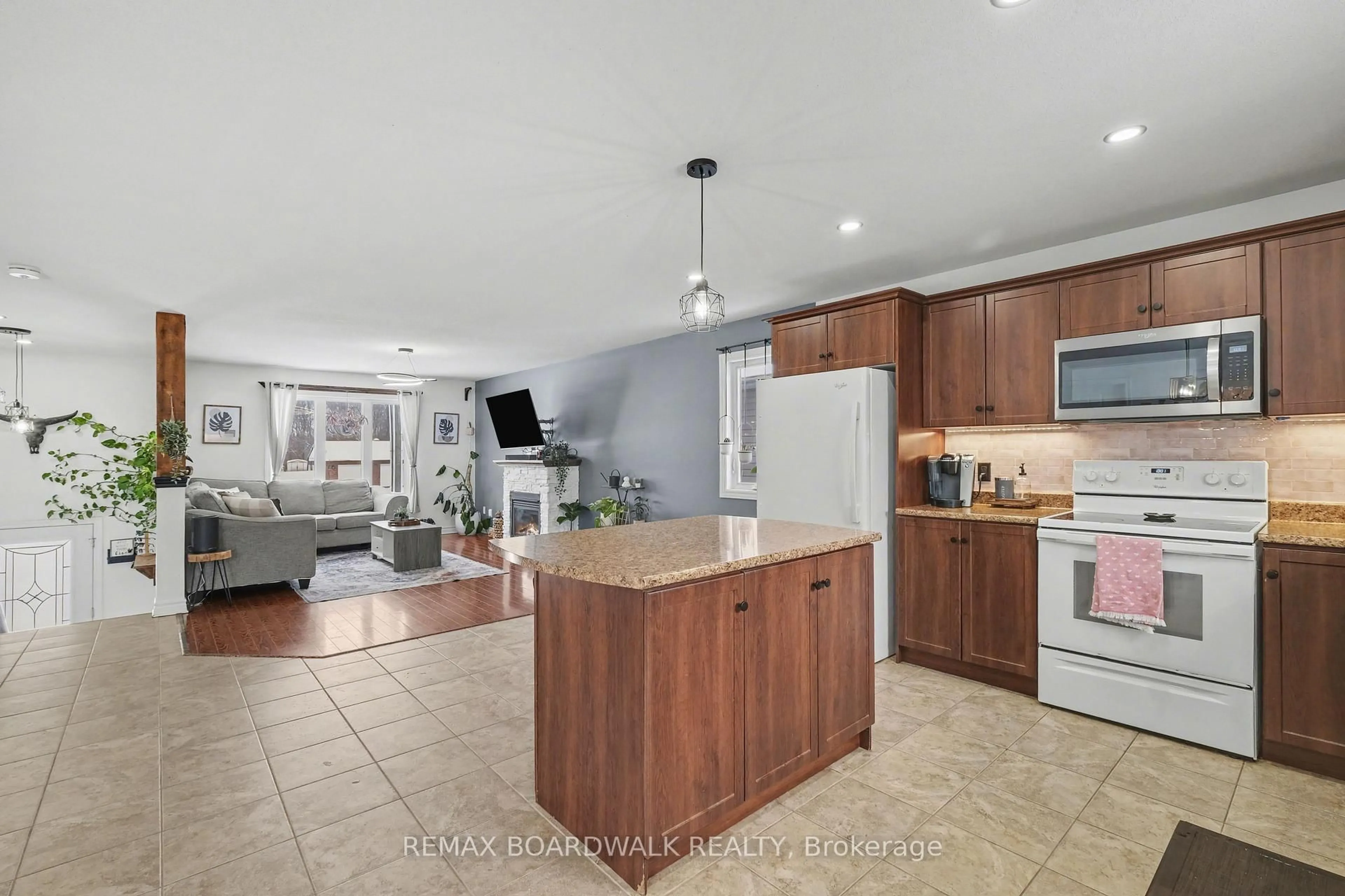 Open concept kitchen, ceramic/tile floor for 2087 Des Pins St, The Nation Ontario K0A 2M0