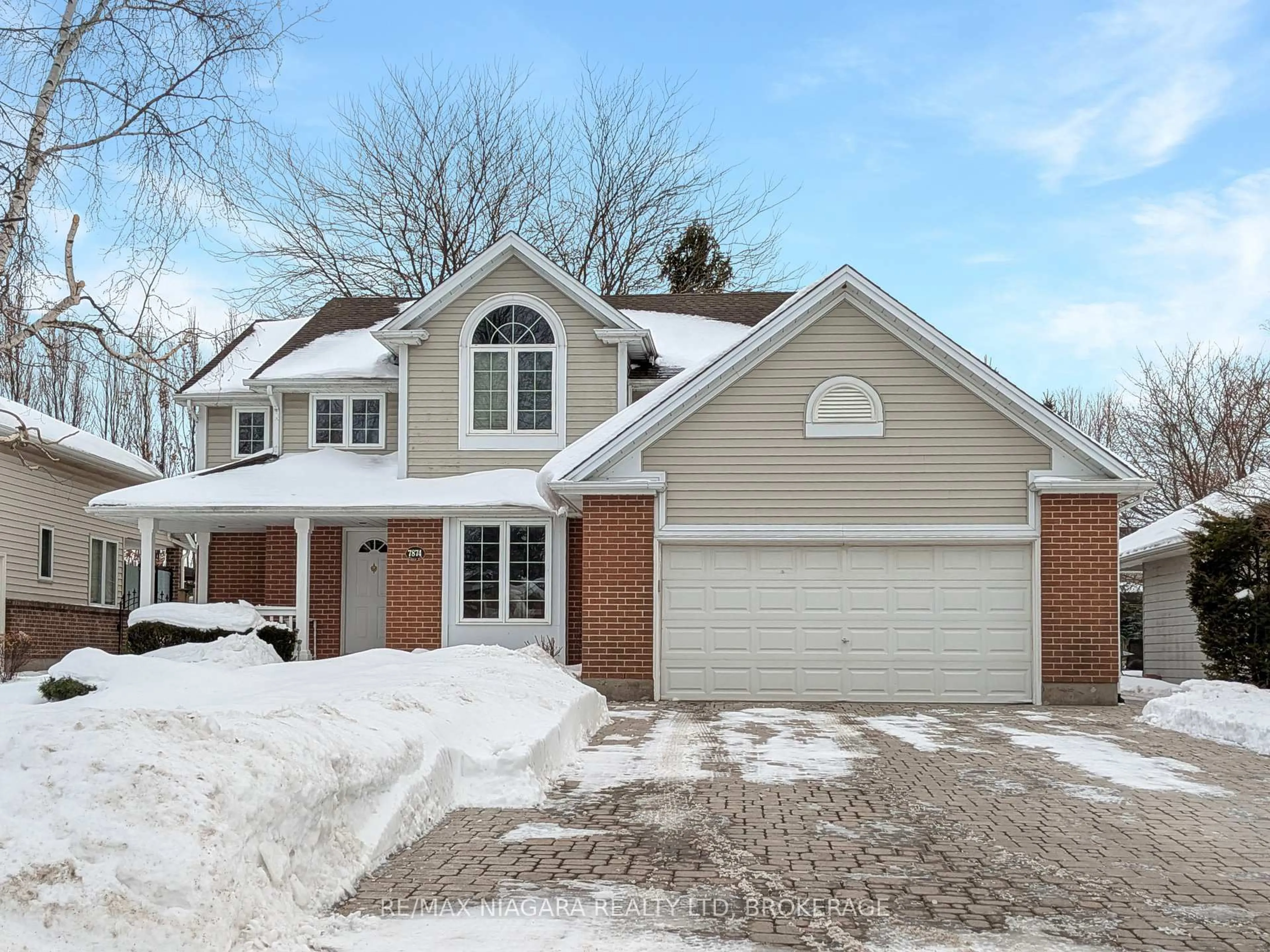 Home with brick exterior material, street for 7874 Bishop Ave, Niagara Falls Ontario L2H 3C6