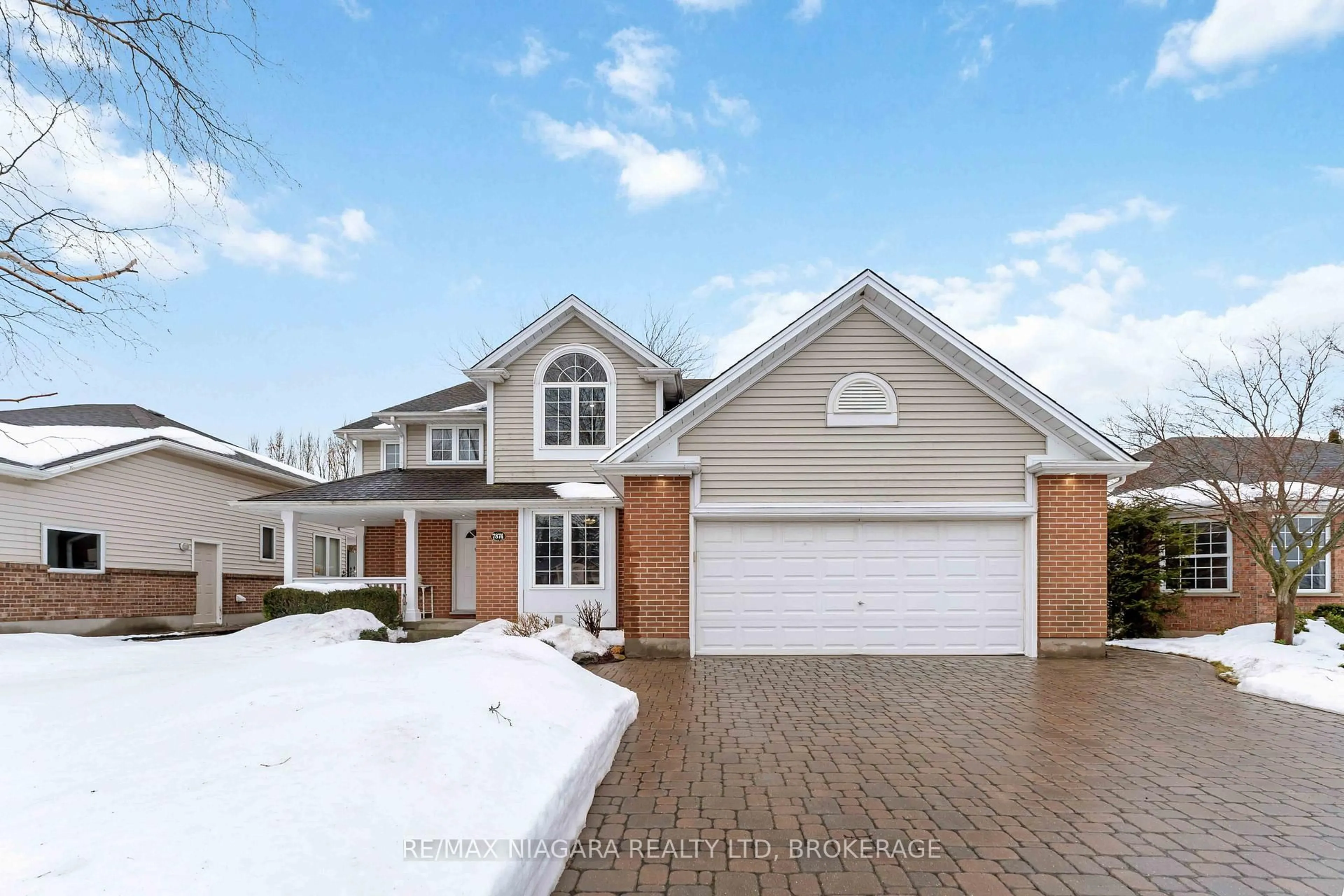 Home with brick exterior material, street for 7874 Bishop Ave, Niagara Falls Ontario L2H 3C6