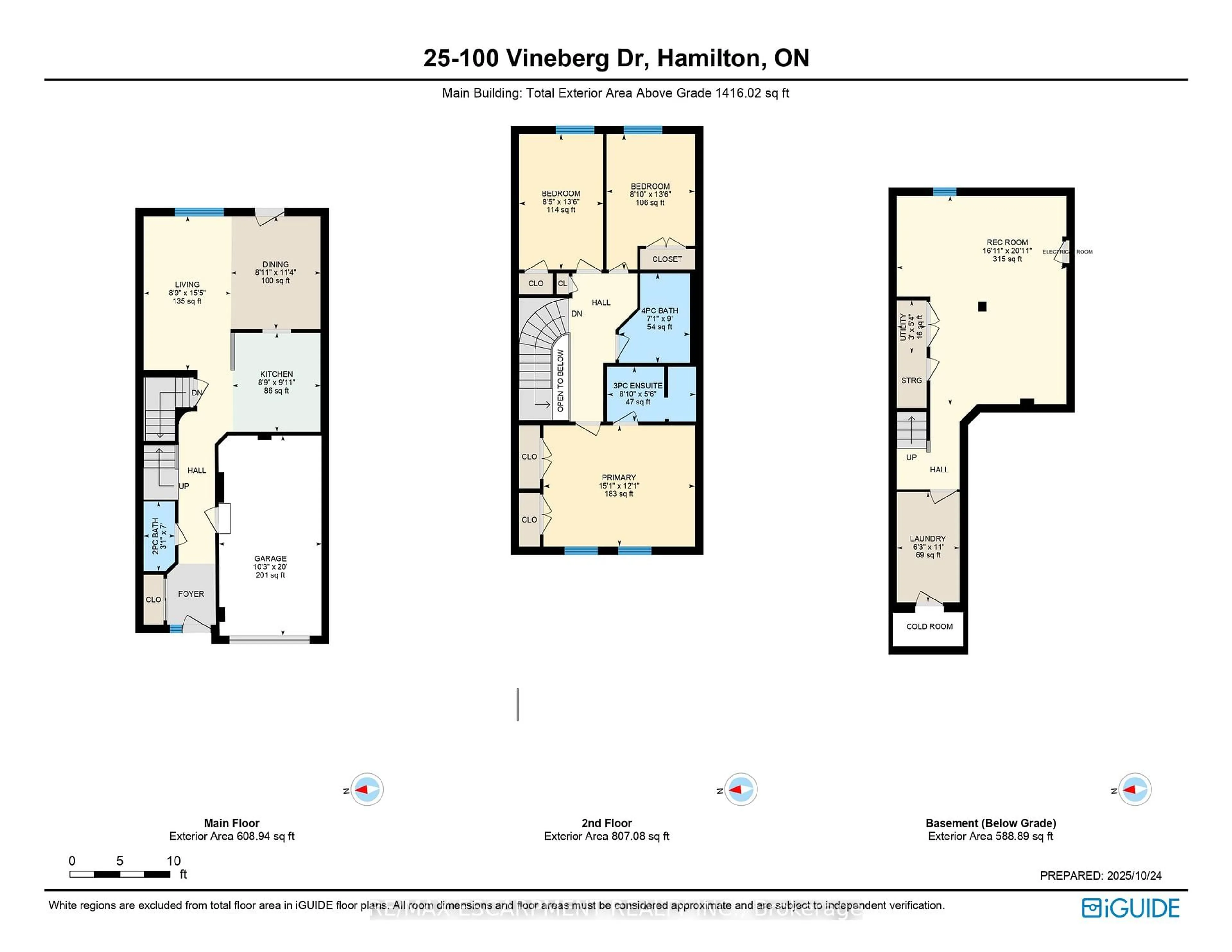 Floor plan for 100 Vineberg Dr #25, Hamilton Ontario L8W 3X4